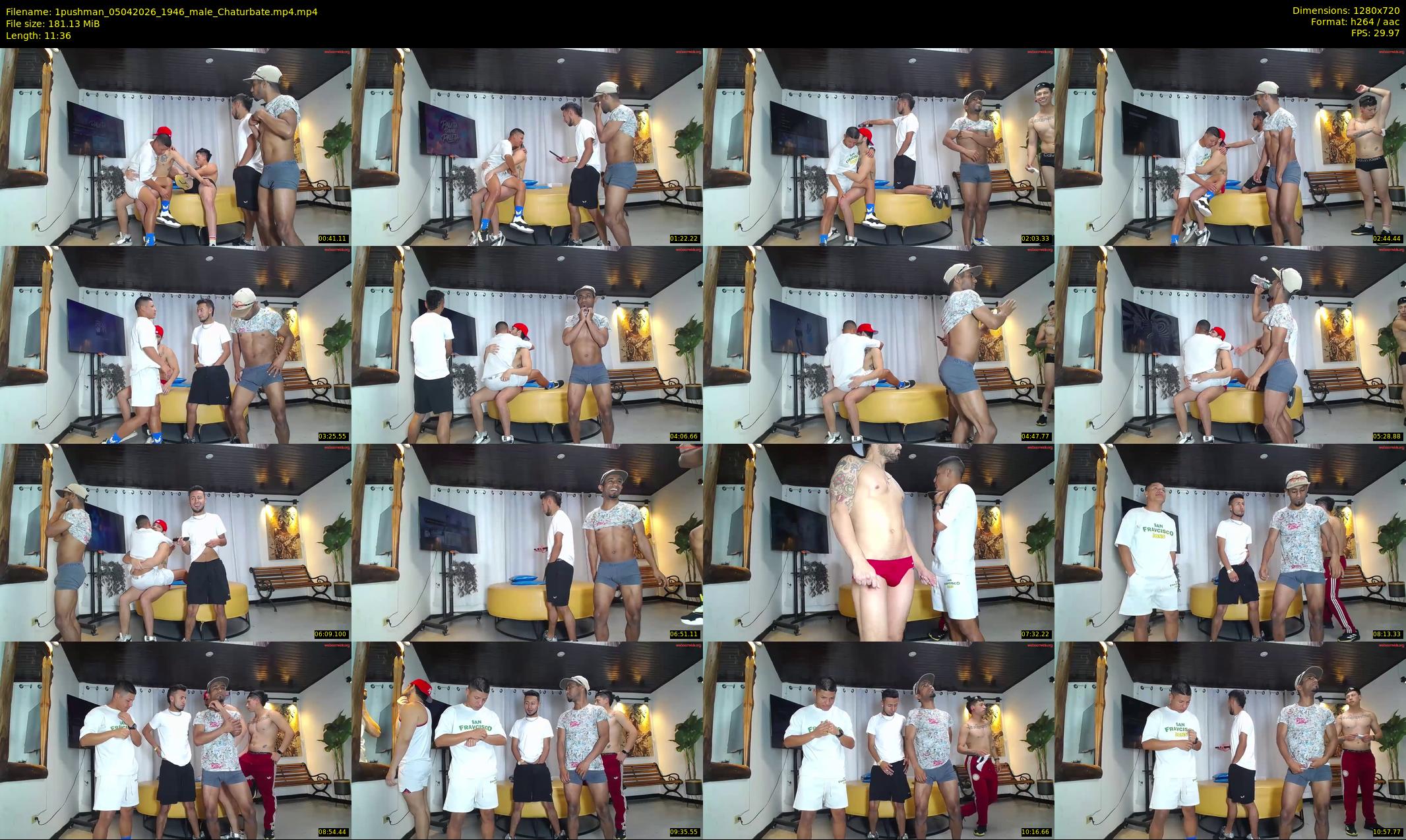 1pushman — 12 minute Chaturbate male cam show recording, 720p, Apr 5, 2026