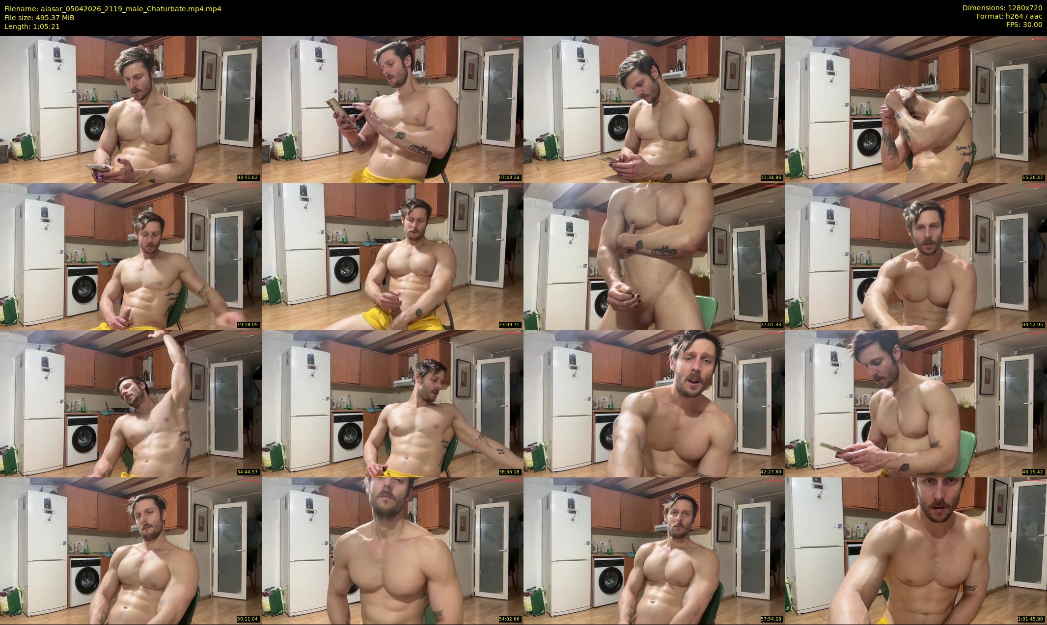 aiasar — 66 minute Chaturbate male cam show recording, 720p, Apr 5, 2026