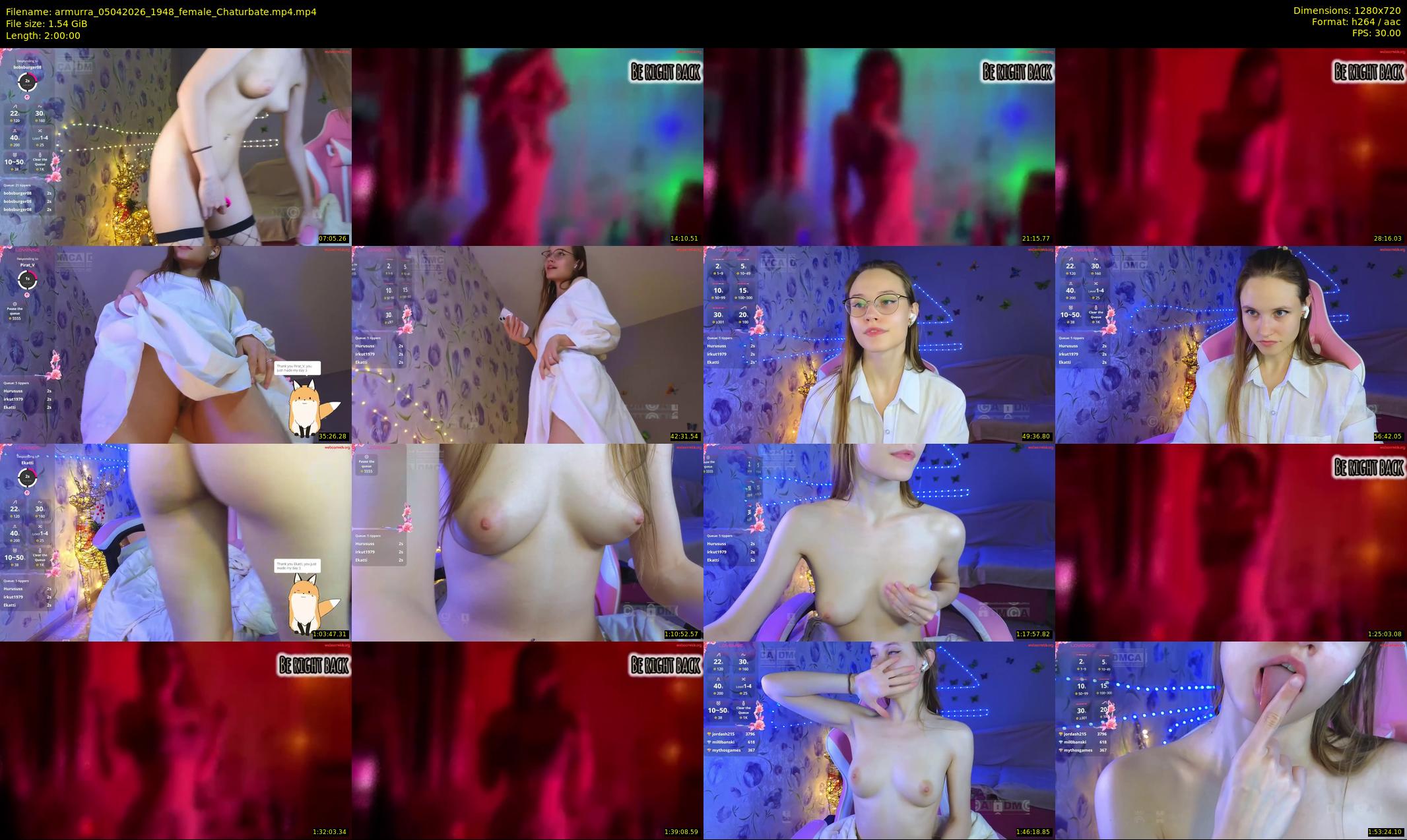 armurra — 120 minute Chaturbate female cam show recording, 720p, Apr 5, 2026