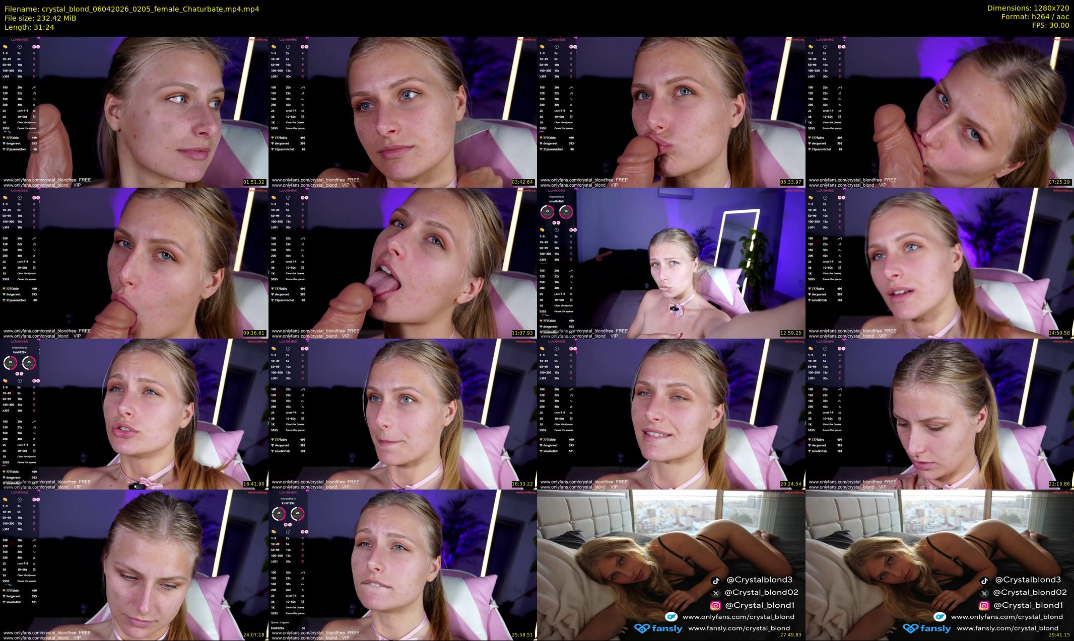 crystal_blond — 32 minute Chaturbate female cam show recording, 720p, Apr 6, 2026