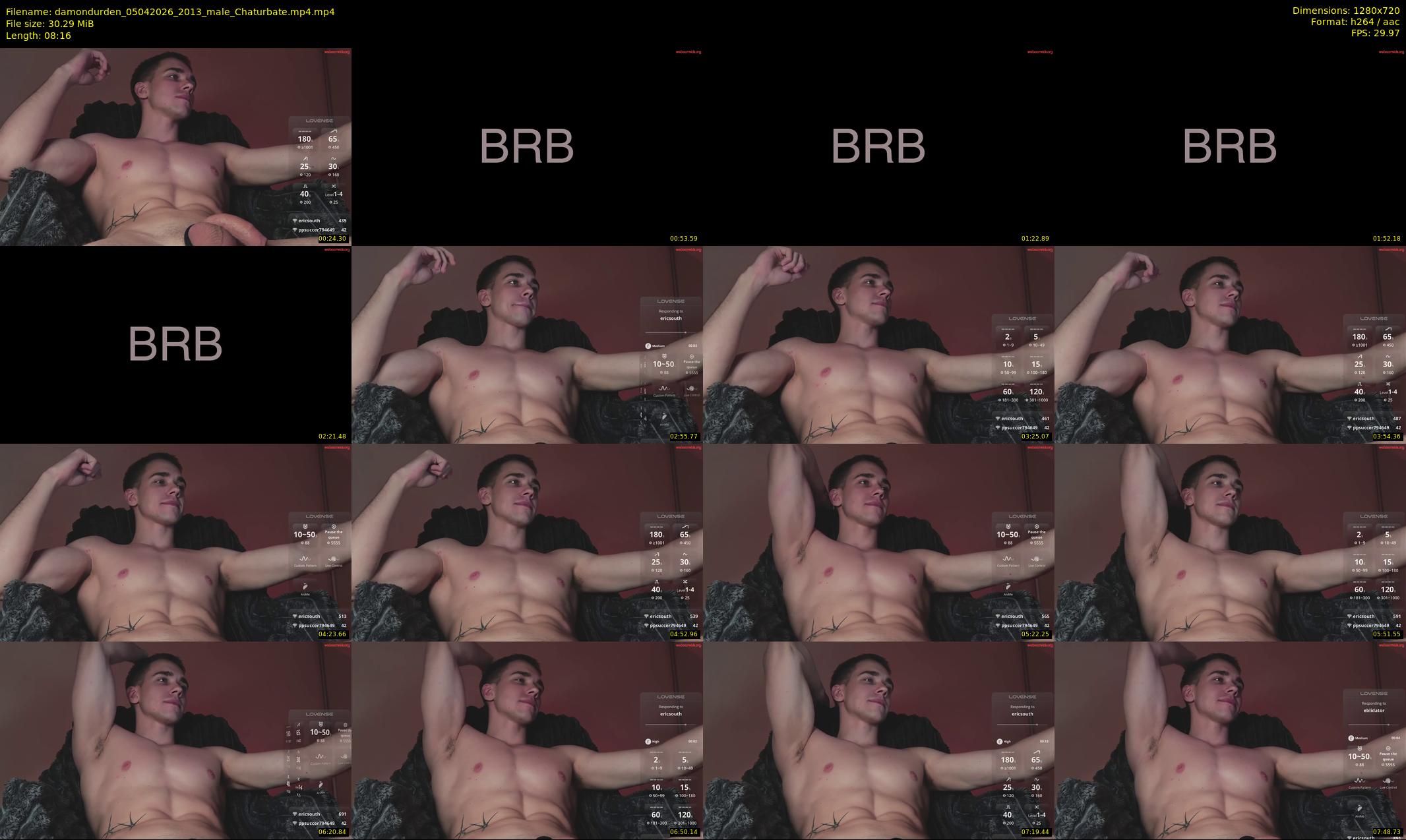 damondurden — 9 minute Chaturbate male cam show recording, 720p, Apr 5, 2026