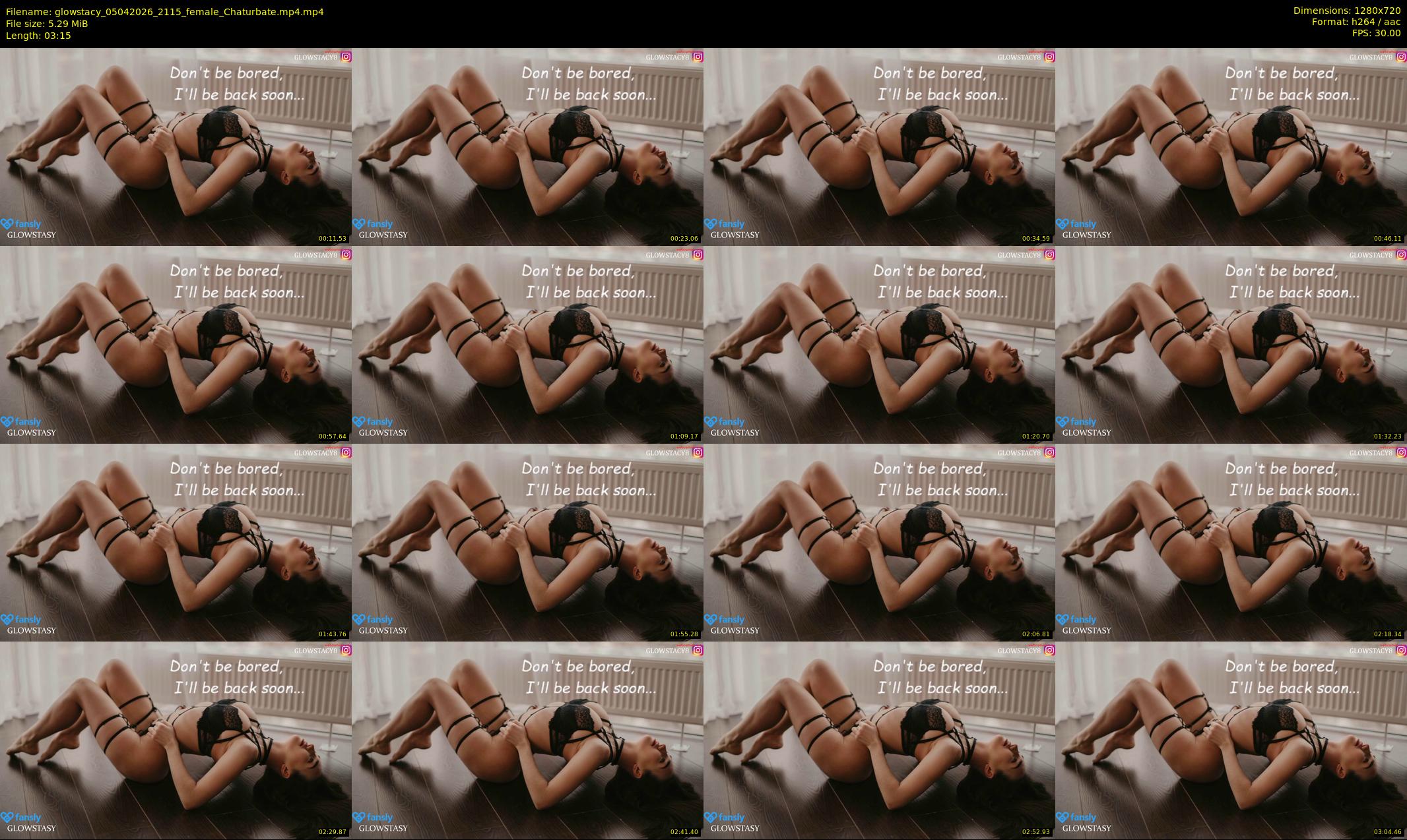 glowstacy — 4 minute Chaturbate female cam show recording, 720p, Apr 5, 2026