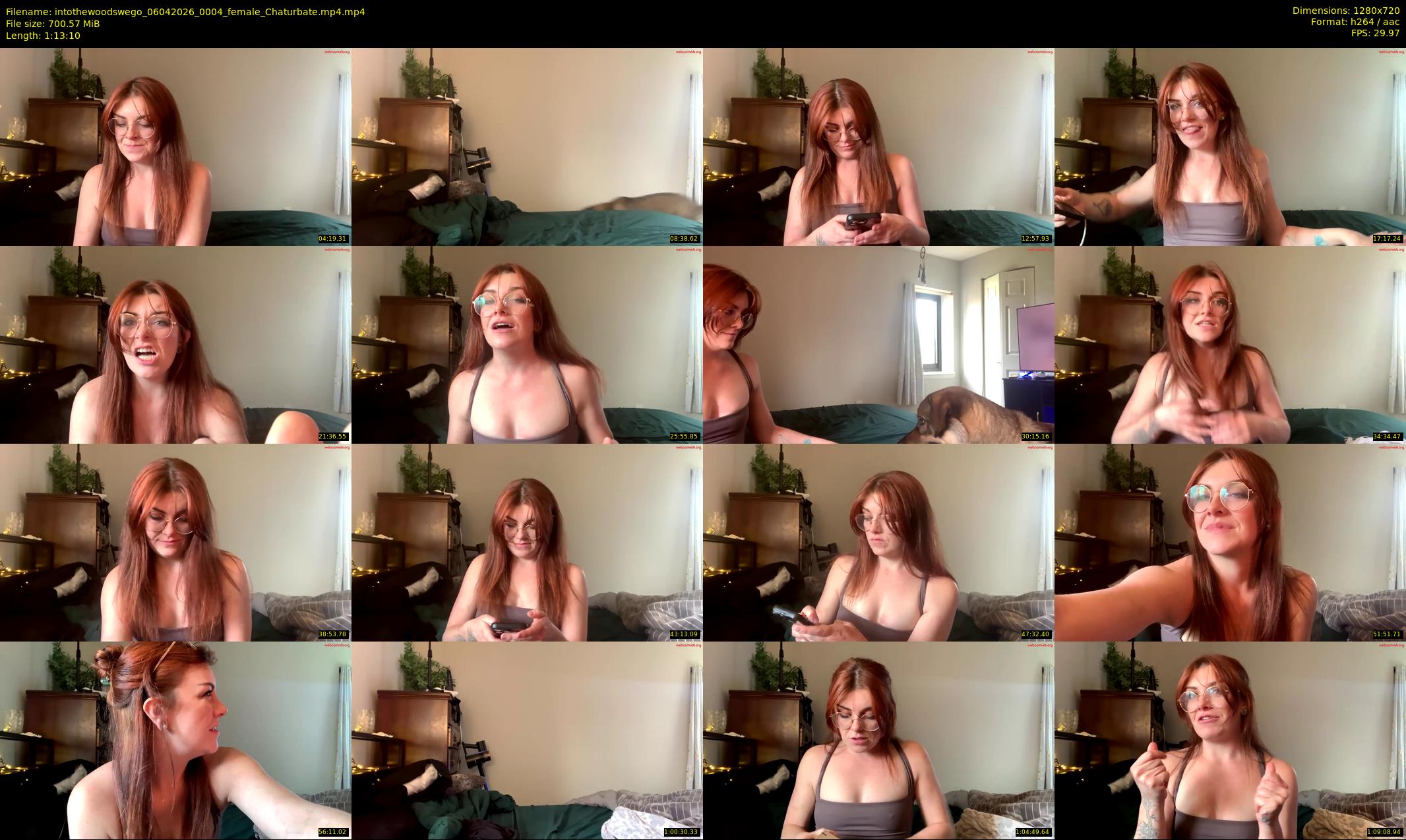 intothewoodswego — 74 minute Chaturbate female cam show recording, 720p, Apr 6, 2026