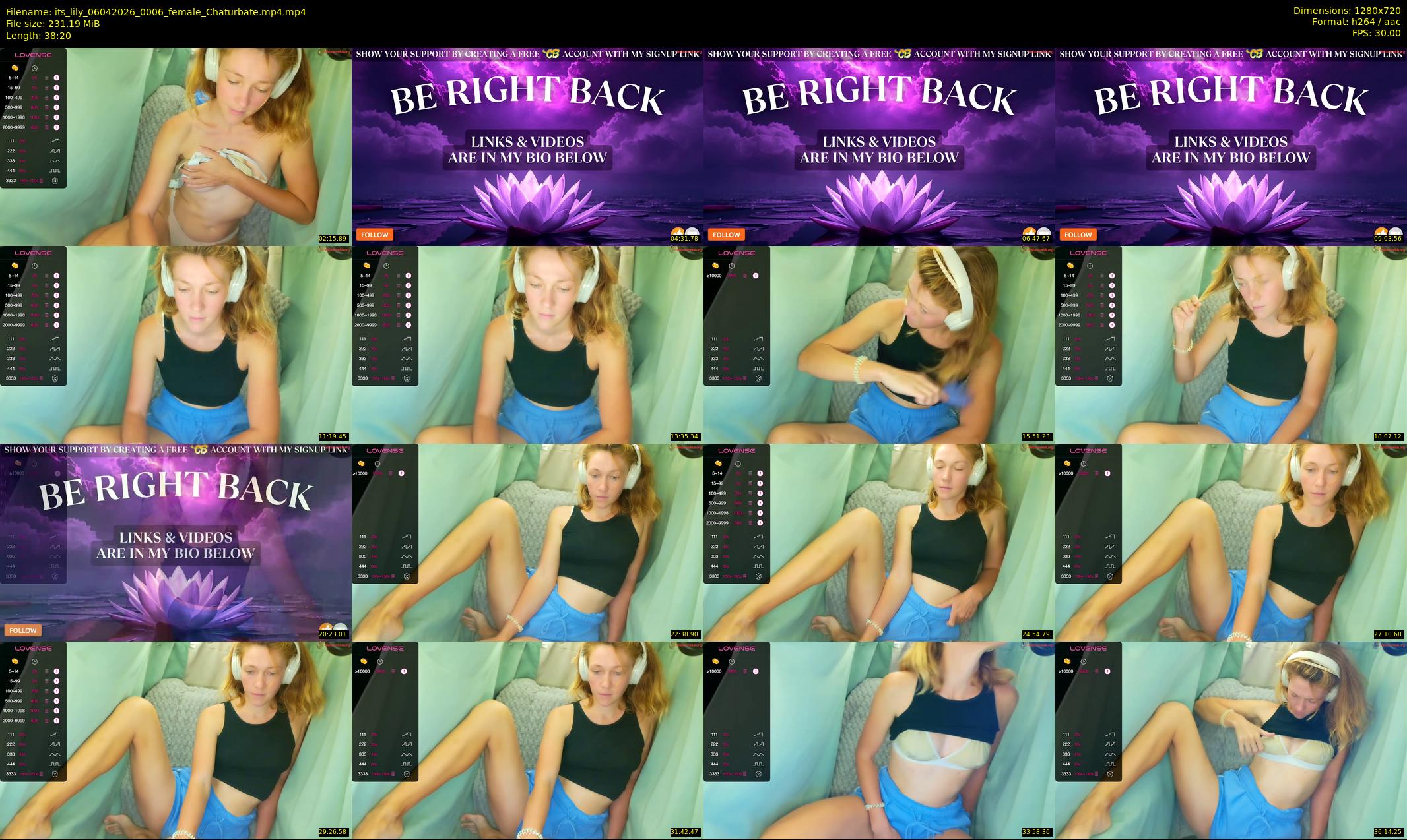 its_lily — 39 minute Chaturbate female cam show recording, 720p, Apr 6, 2026