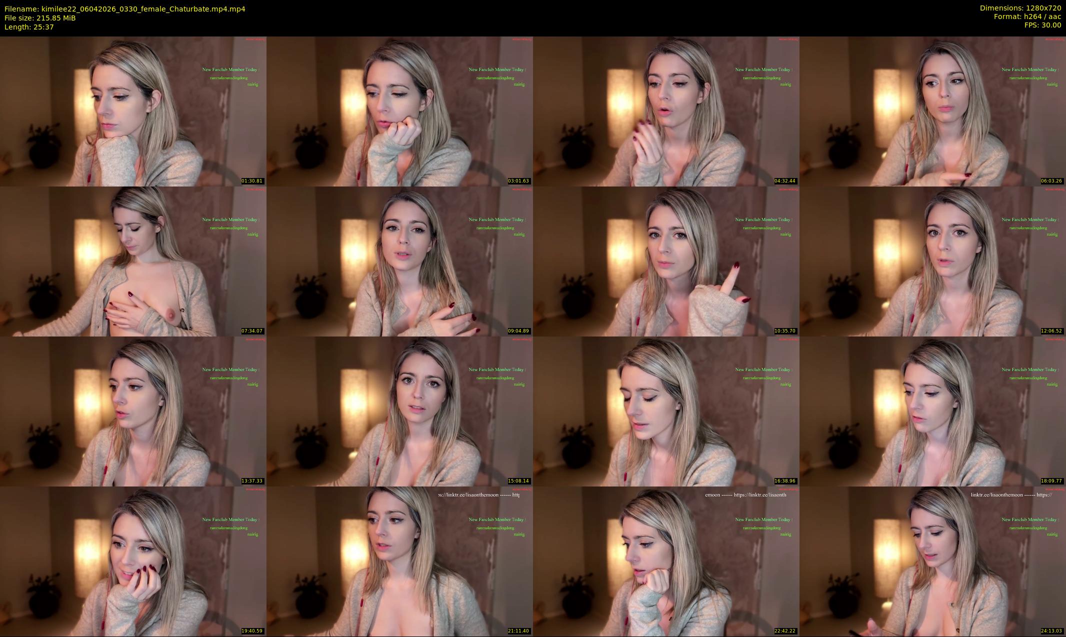 kimilee22 — 26 minute Chaturbate female cam show recording, 720p, Apr 6, 2026