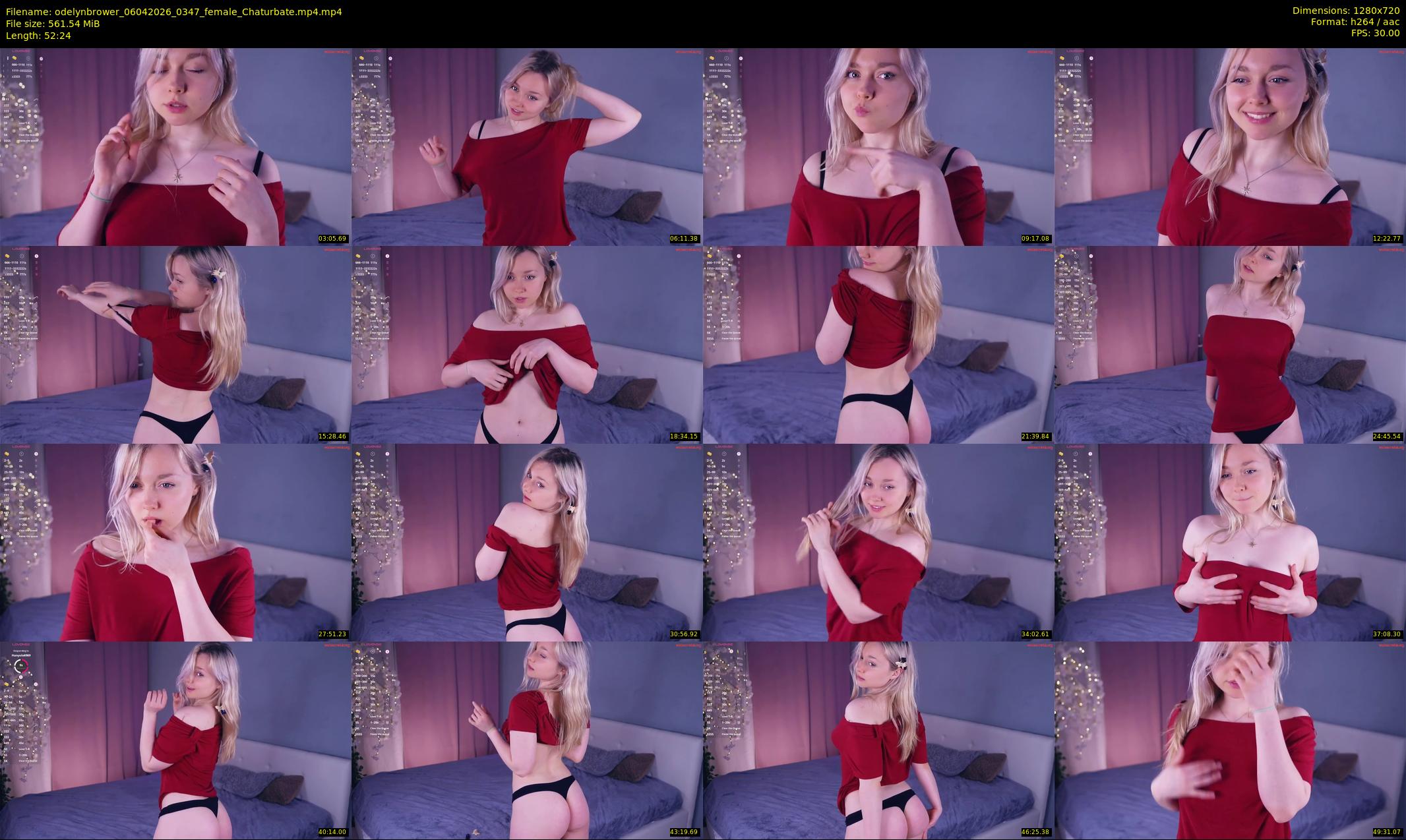 odelynbrower — 53 minute Chaturbate female cam show recording, 720p, Apr 6, 2026