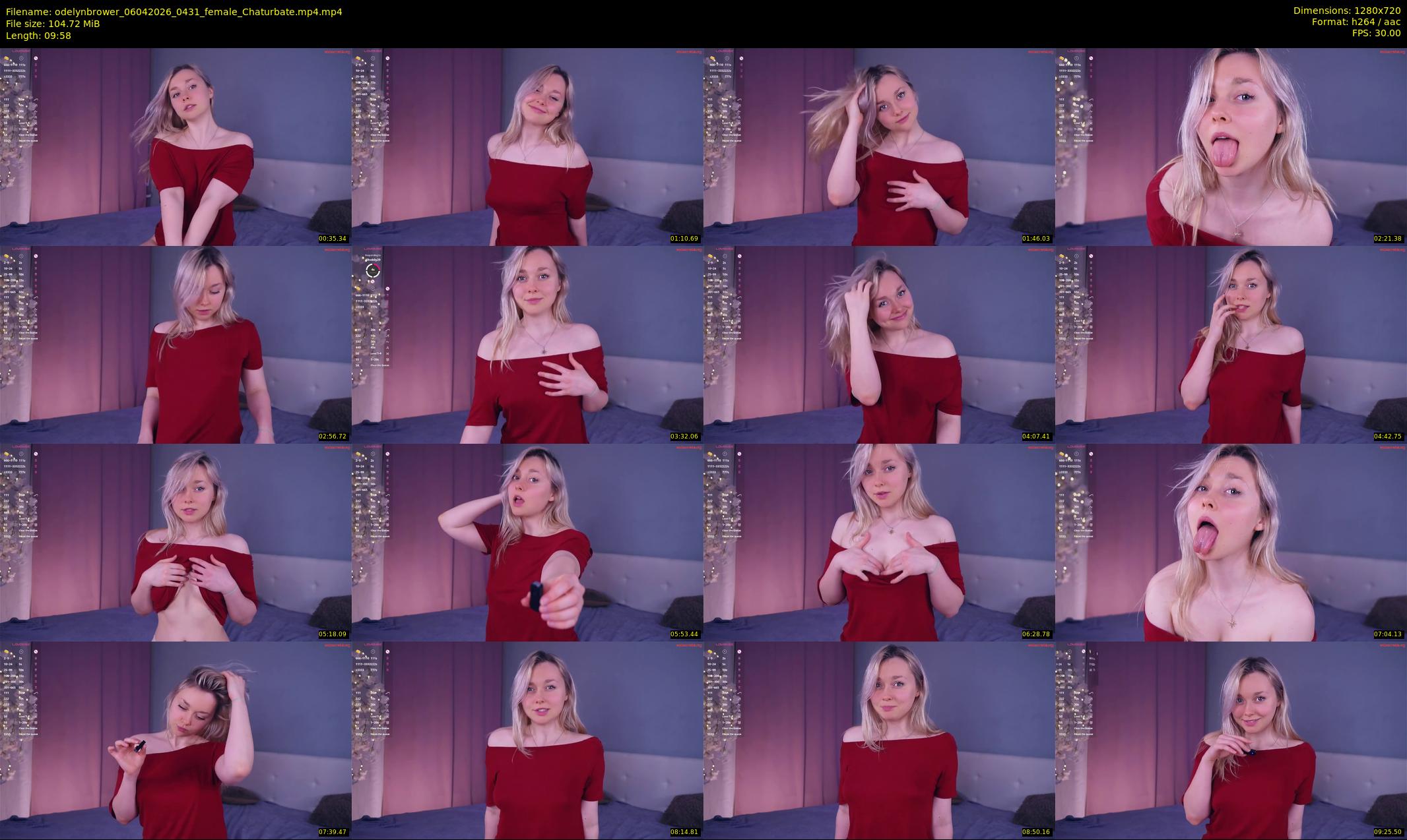 odelynbrower — 10 minute Chaturbate female cam show recording, 720p, Apr 6, 2026