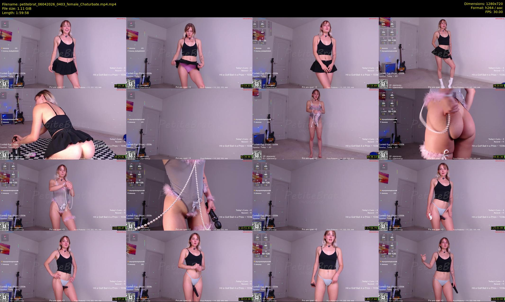 petitebrat — 120 minute Chaturbate female cam show recording, 720p, Apr 6, 2026