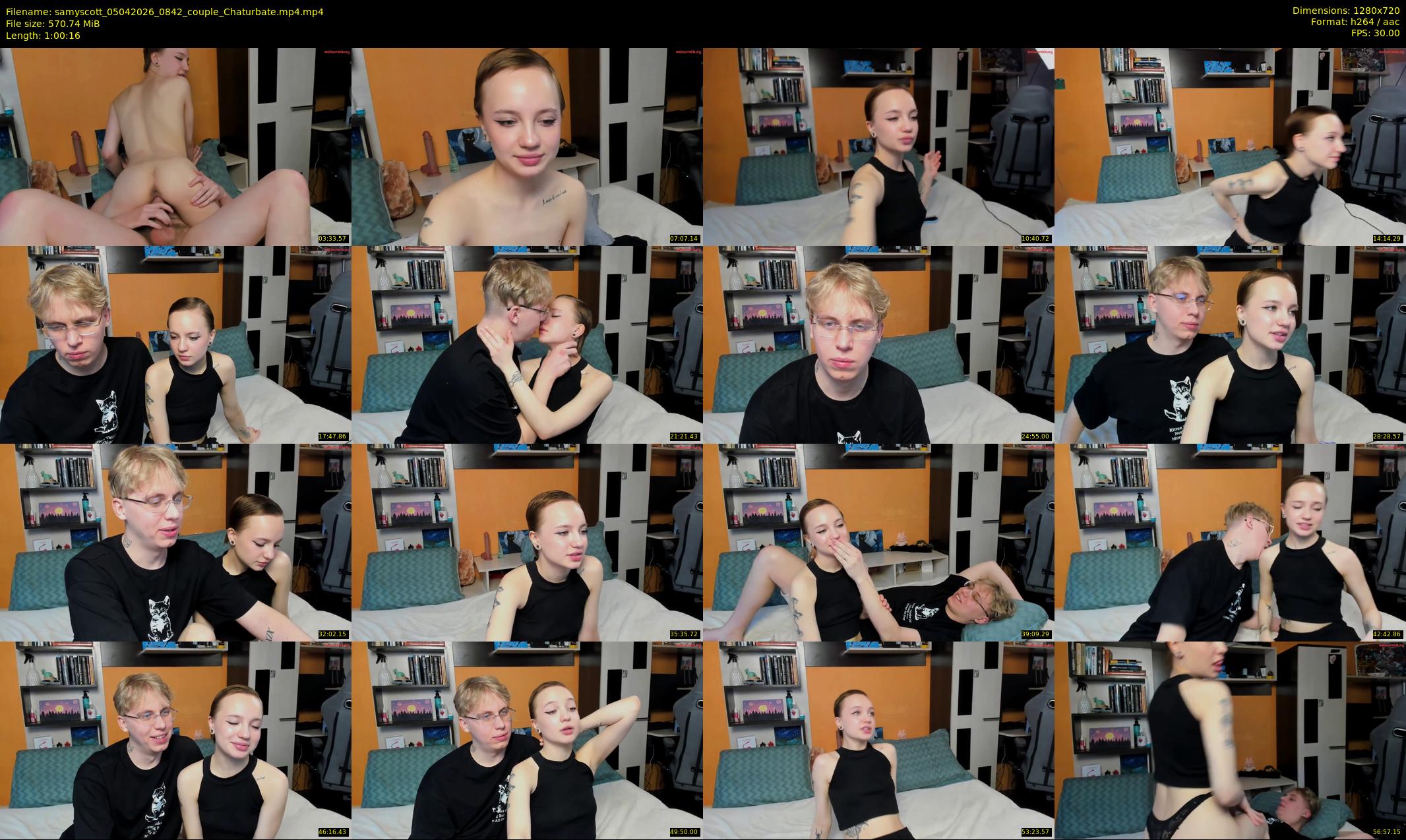 samyscott — 61 minute Chaturbate couple cam show recording, 720p, Apr 5, 2026