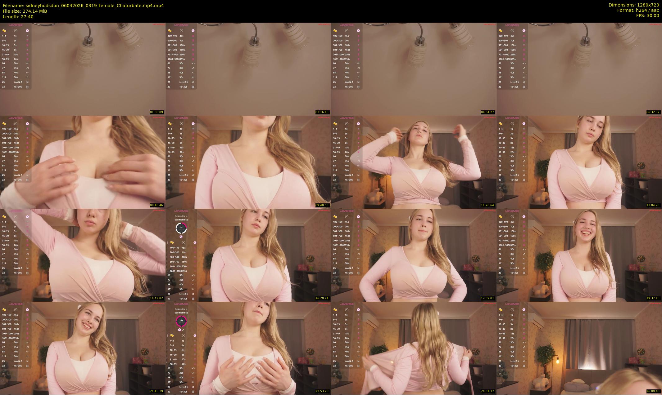 sidneyhodsdon — 28 minute Chaturbate female cam show recording, 720p, Apr 6, 2026