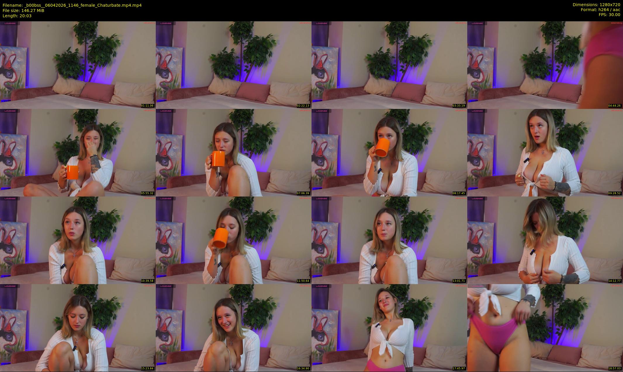 _b00bss_ — 21 minute Chaturbate female cam show recording, 720p, Apr 6, 2026