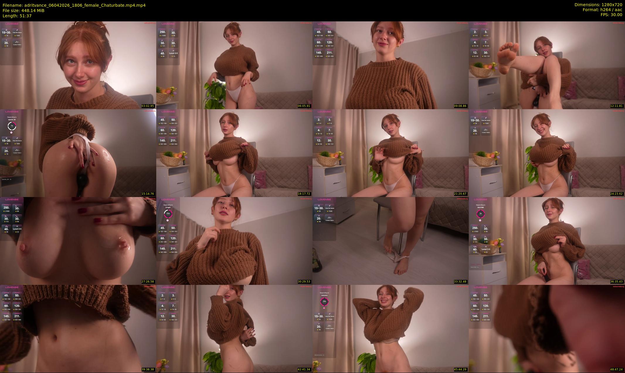 adritvance — 52 minute Chaturbate female cam show recording, 720p, Apr 6, 2026