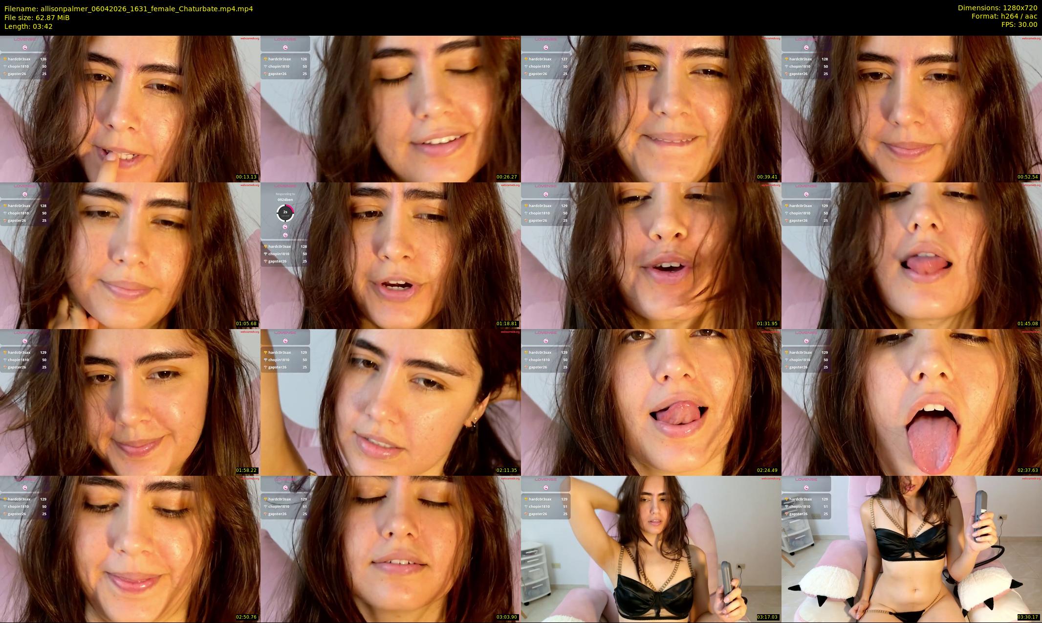 allisonpalmer — 4 minute Chaturbate female cam show recording, 720p, Apr 6, 2026