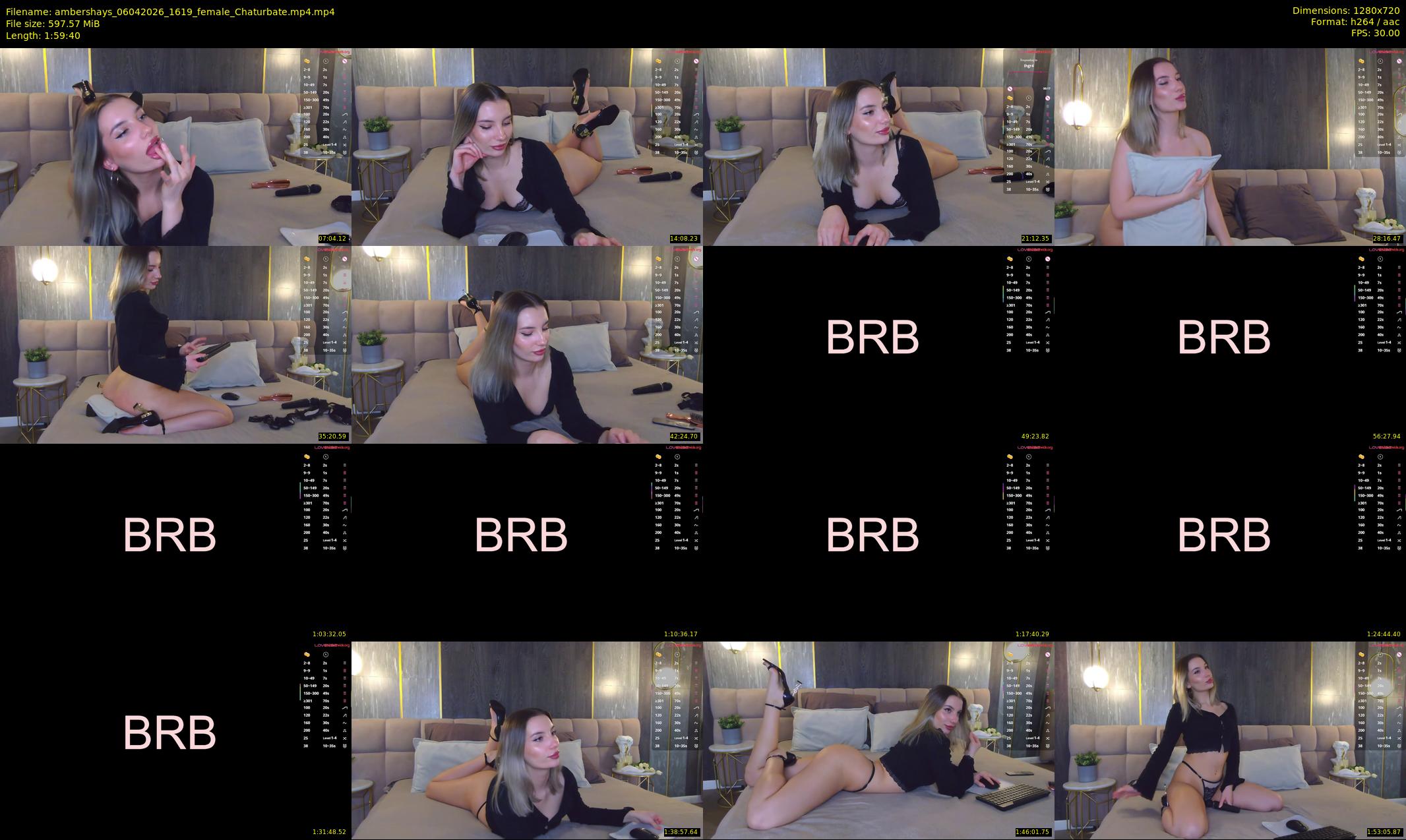 ambershays — 120 minute Chaturbate female cam show recording, 720p, Apr 6, 2026