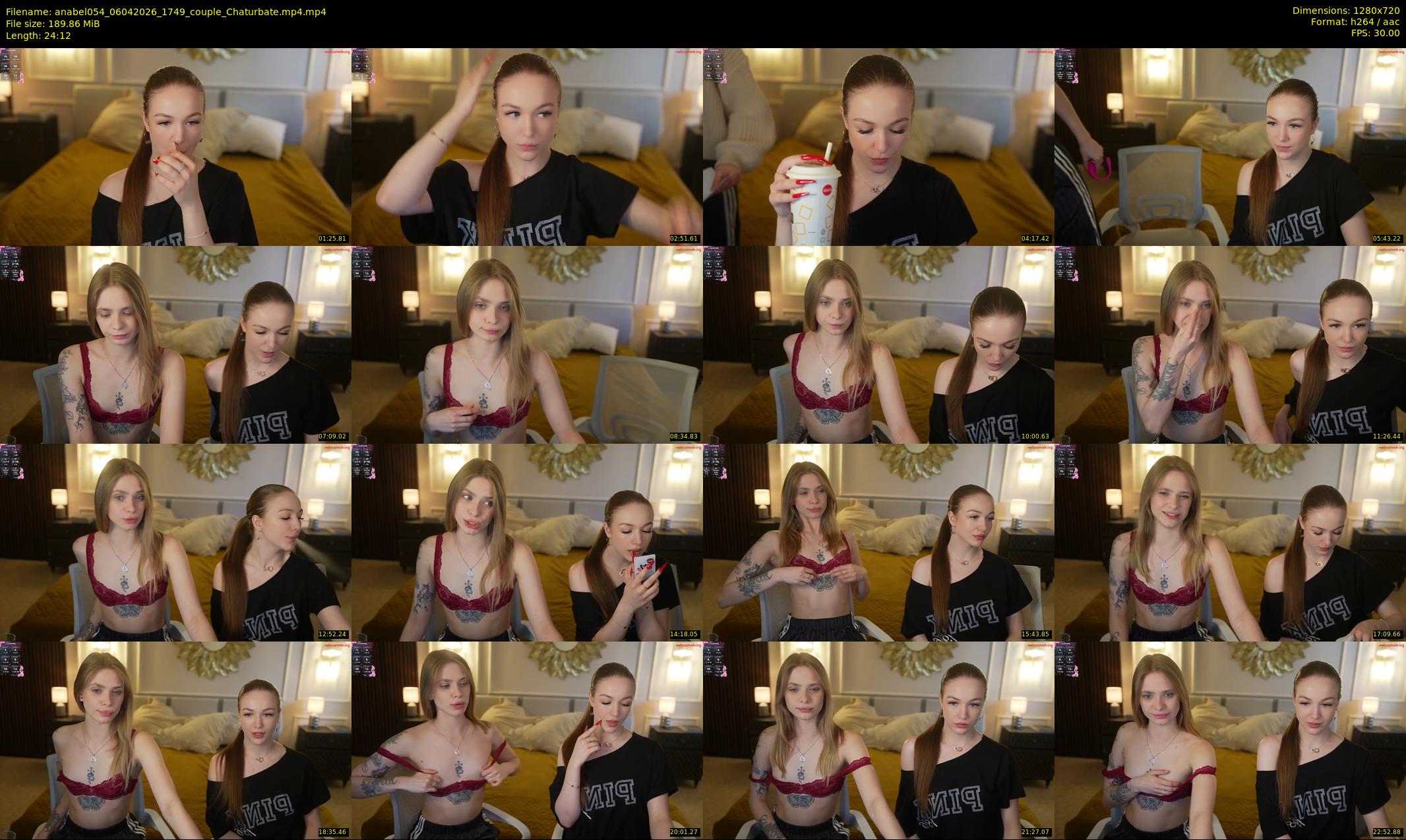 anabel054 — 25 minute Chaturbate female cam show recording, 720p, Apr 6, 2026