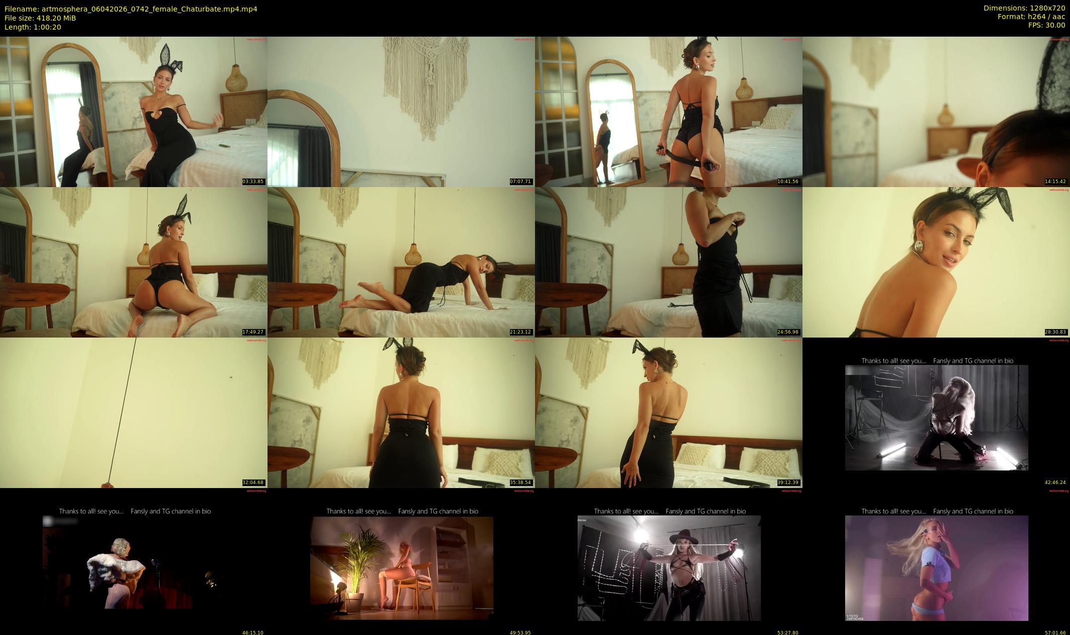 artmosphera — 61 minute Chaturbate female cam show recording, 720p, Apr 6, 2026