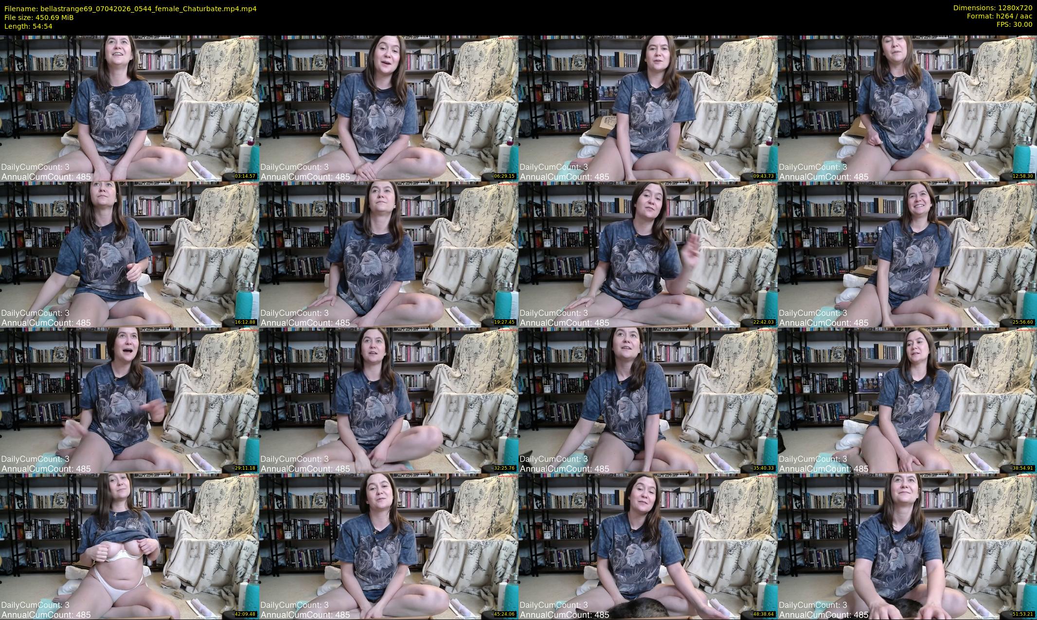bellastrange69 — 55 minute Chaturbate female cam show recording, 720p, Apr 7, 2026