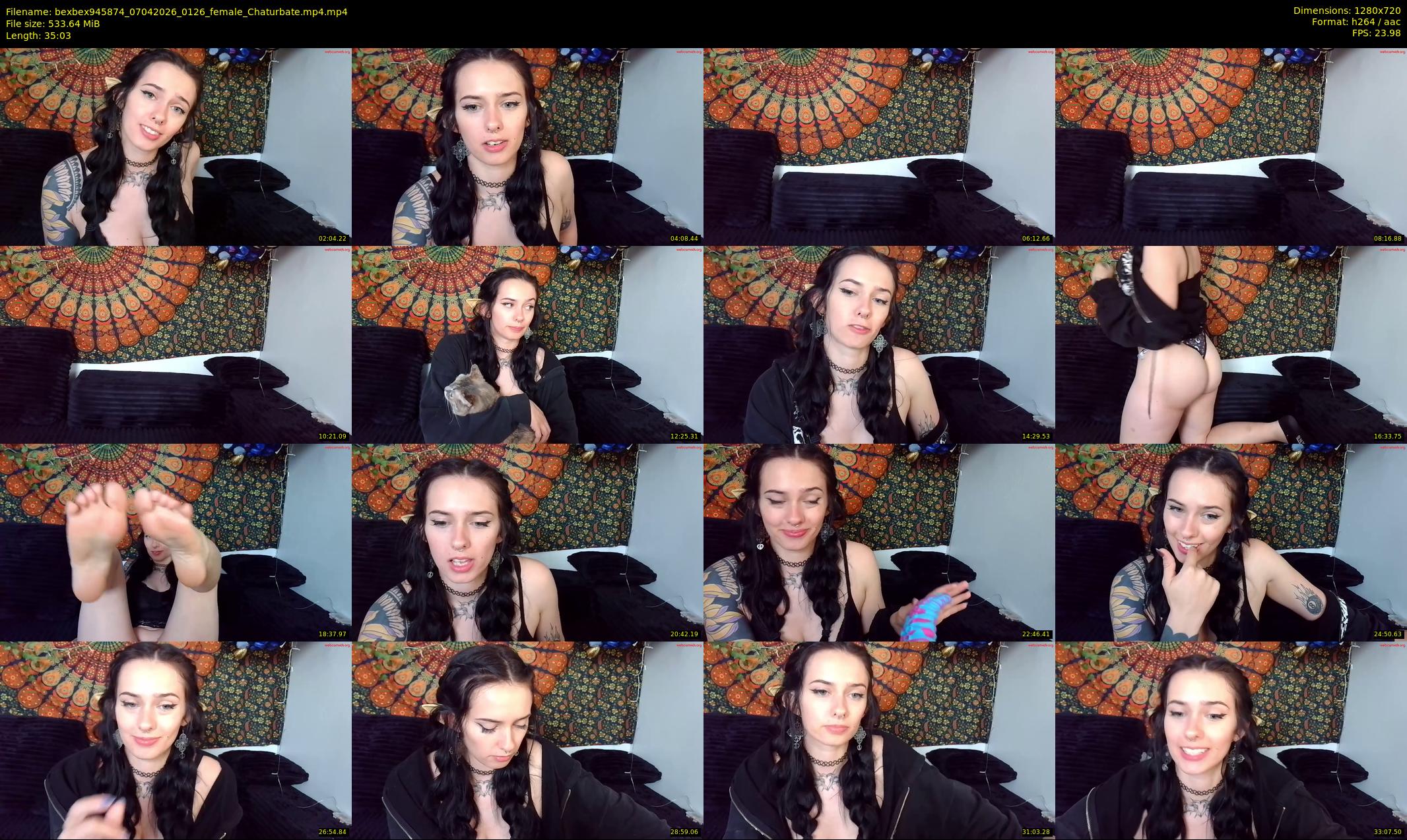 bexbex945874 — 36 minute Chaturbate female cam show recording, 720p, Apr 7, 2026