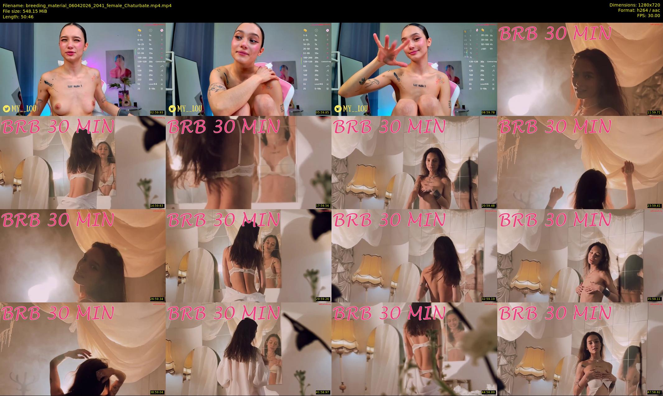 breeding_material — 51 minute Chaturbate female cam show recording, 720p, Apr 6, 2026