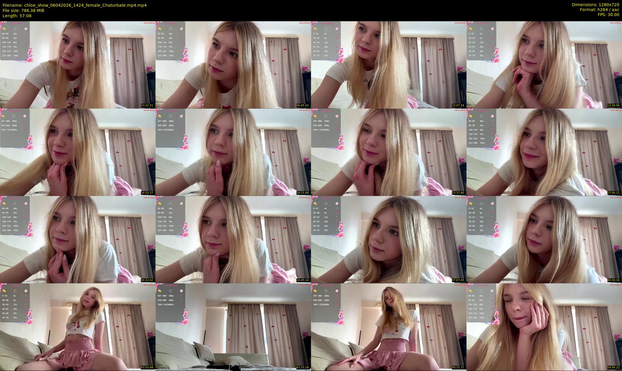 chloe_show — 58 minute Chaturbate female cam show recording, 720p, Apr 6, 2026