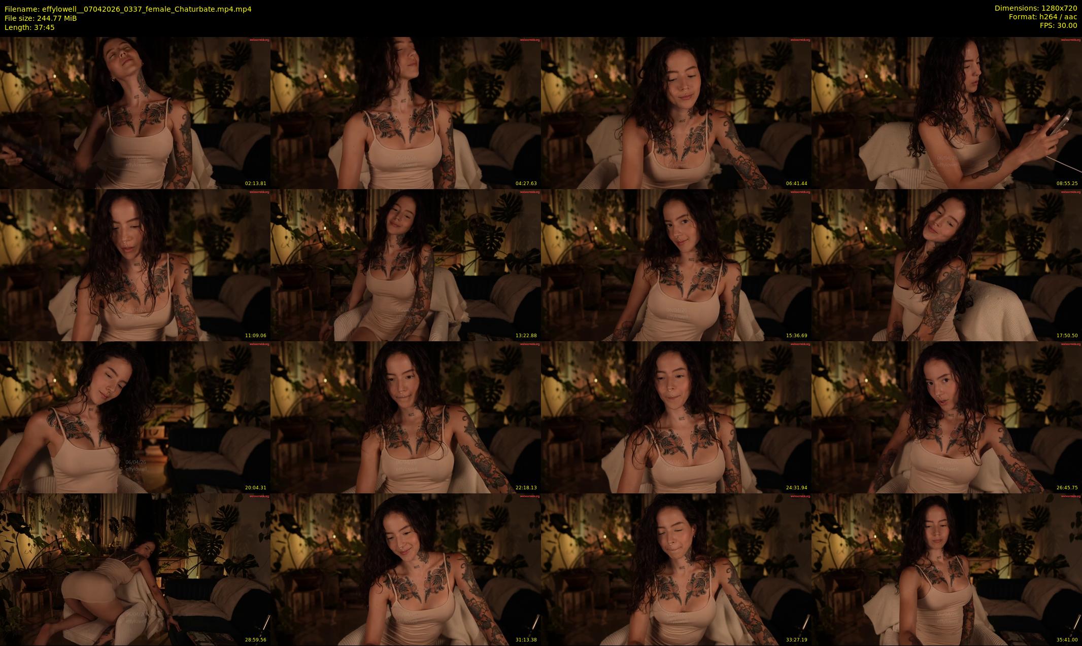 effylowell_ — 38 minute Chaturbate female cam show recording, 720p, Apr 7, 2026