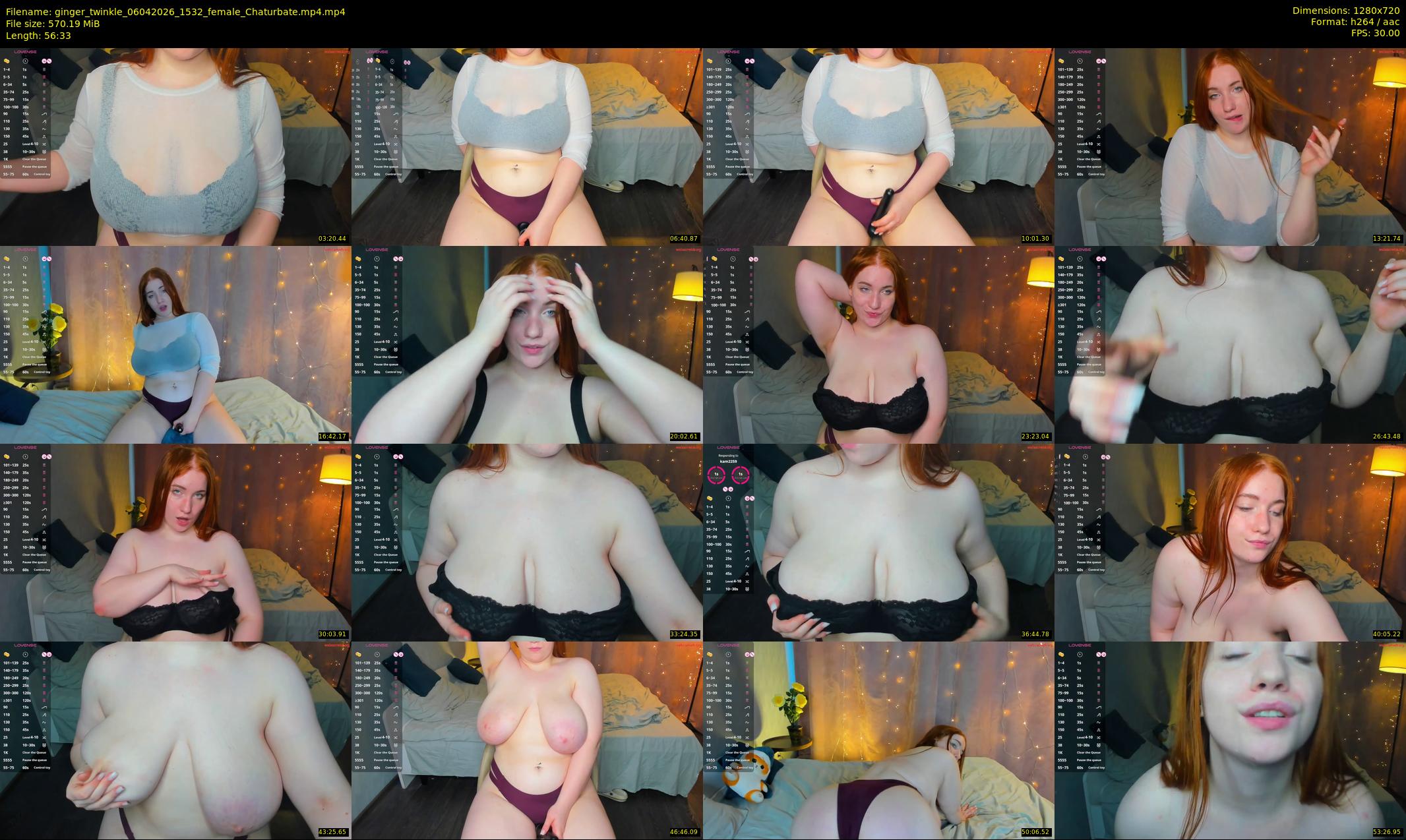 ginger_twinkle — 57 minute Chaturbate female cam show recording, 720p, Apr 6, 2026