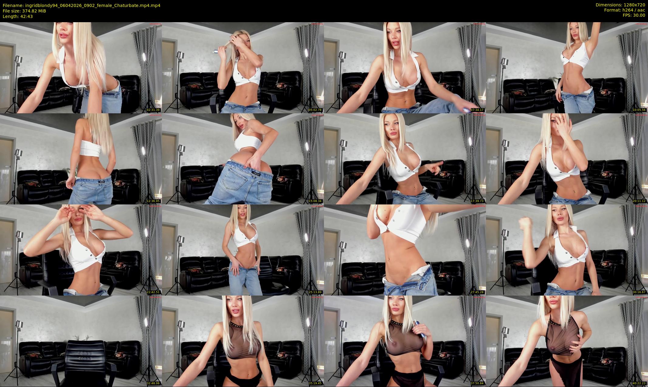 ingridblondy94 — 43 minute Chaturbate female cam show recording, 720p, Apr 6, 2026