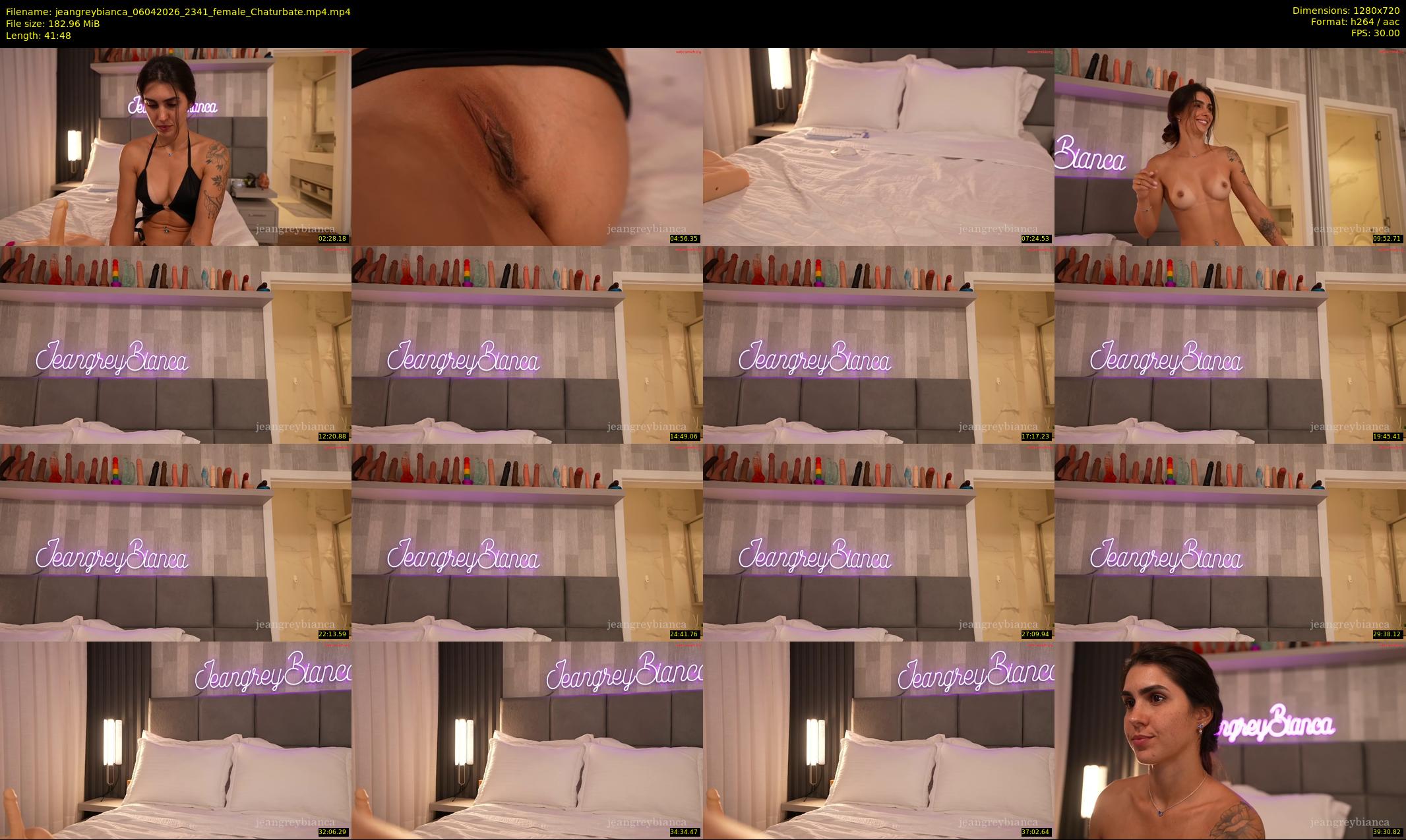 jeangreybianca — 42 minute Chaturbate female cam show recording, 720p, Apr 6, 2026