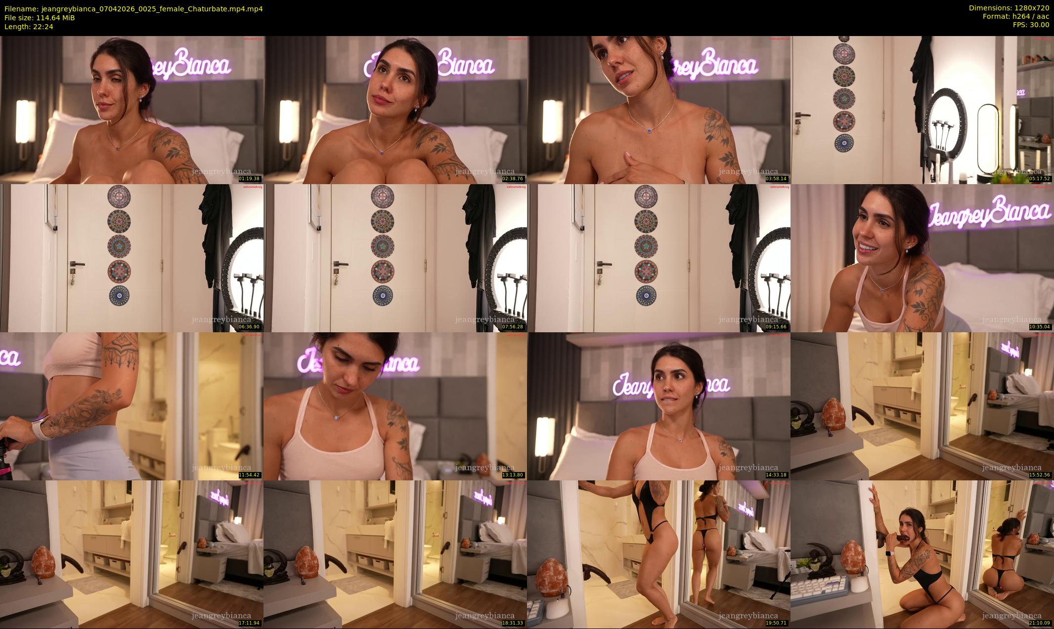 jeangreybianca — 23 minute Chaturbate female cam show recording, 720p, Apr 7, 2026