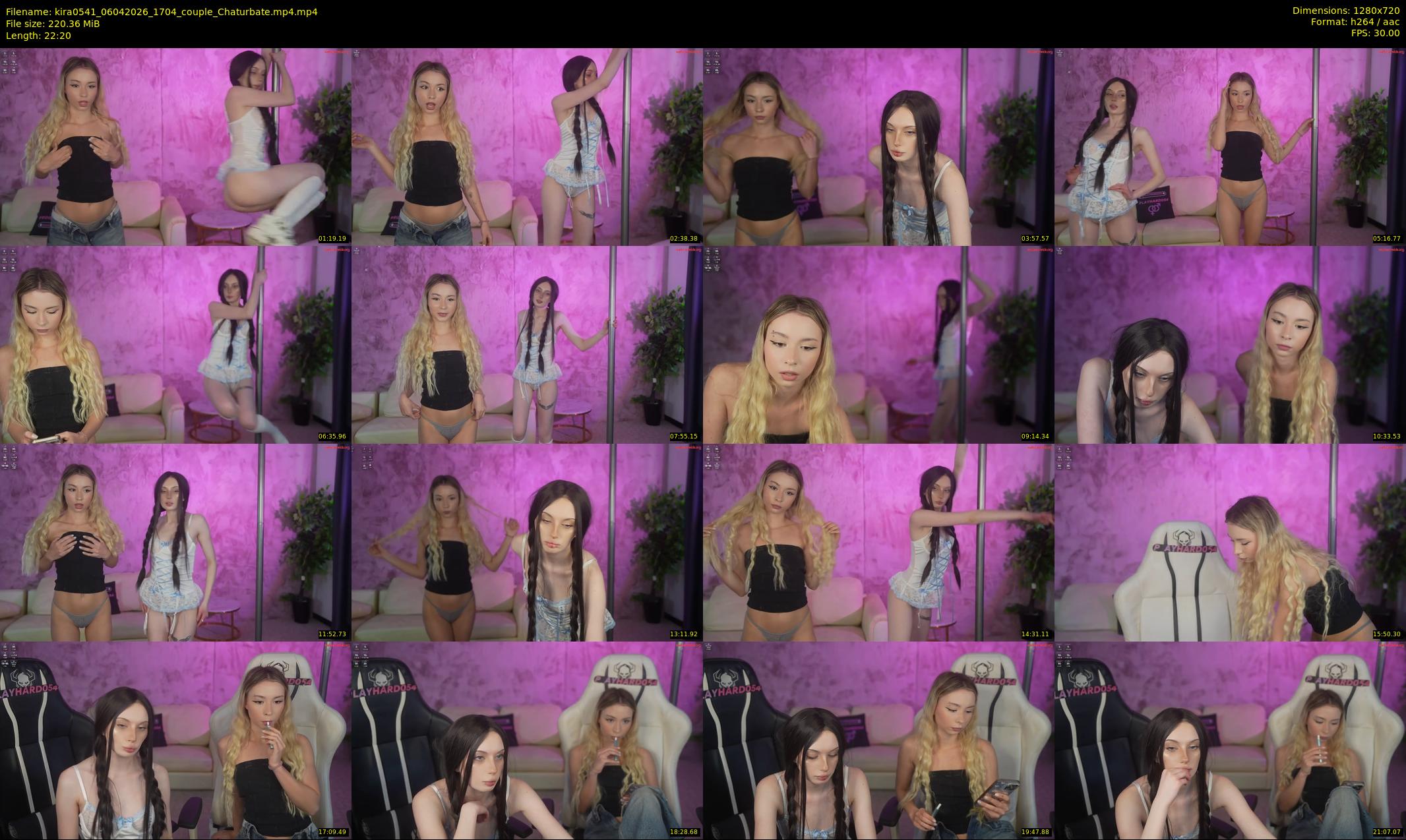 kira0541 — 23 minute Chaturbate couple cam show recording, 720p, Apr 6, 2026