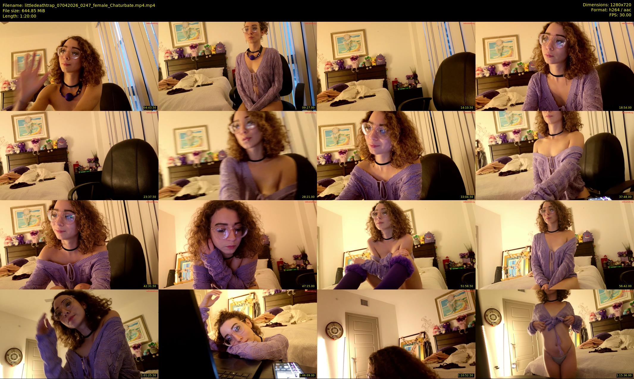 littledeathtrap — 80 minute Chaturbate female cam show recording, 720p, Apr 7, 2026