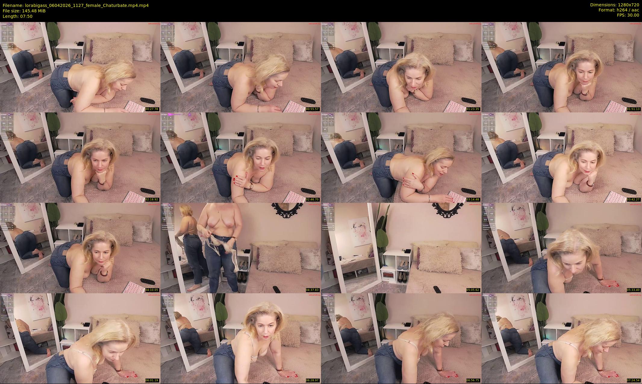 lorabigass — 8 minute Chaturbate female cam show recording, 720p, Apr 6, 2026