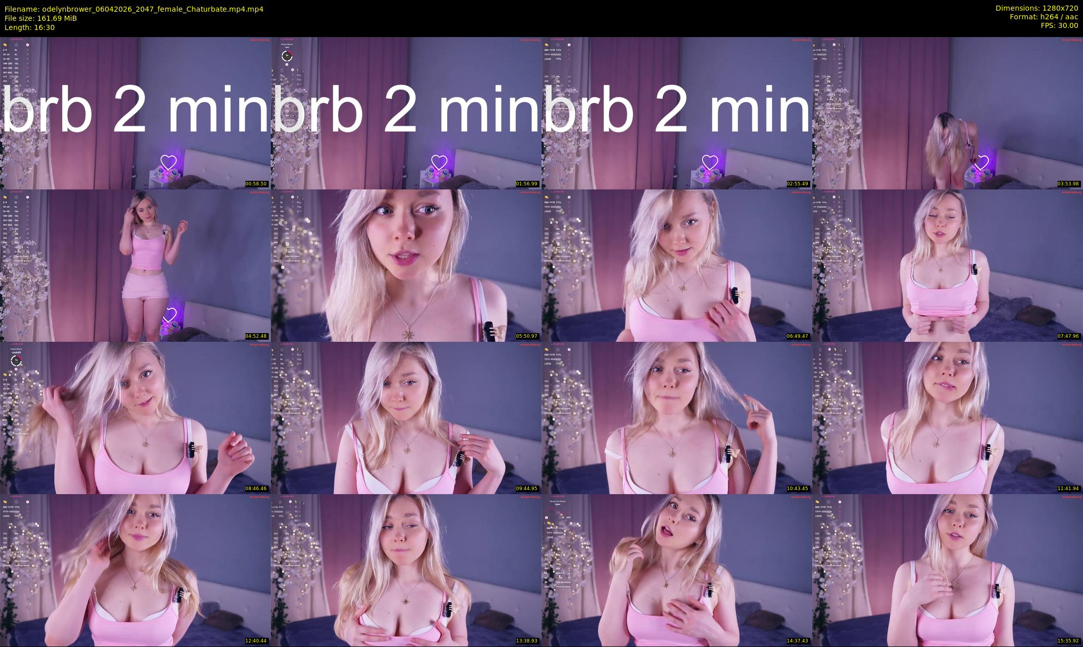 odelynbrower — 17 minute Chaturbate female cam show recording, 720p, Apr 6, 2026
