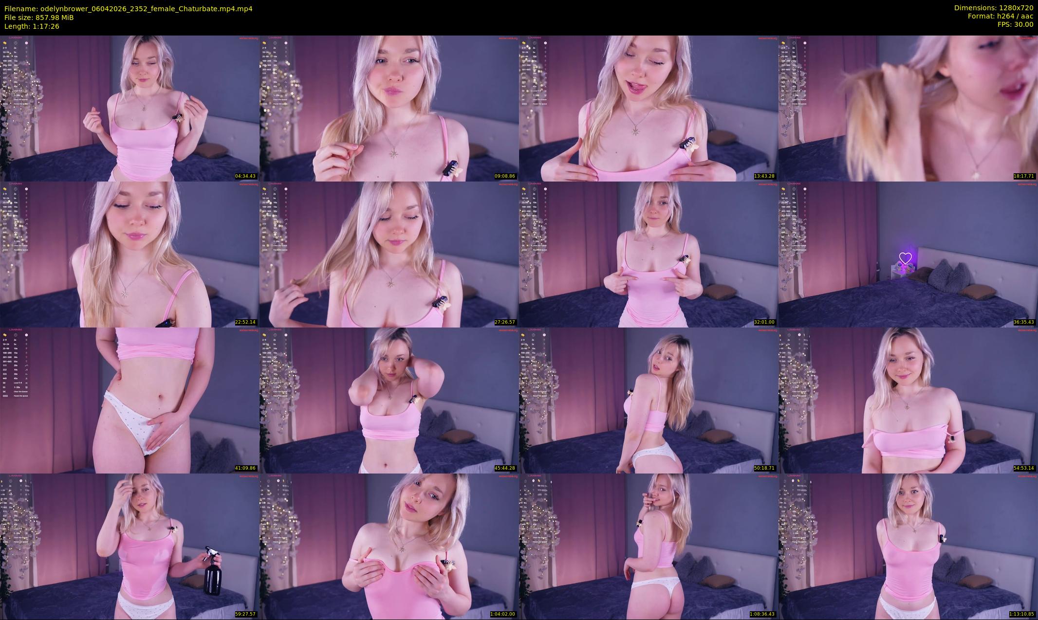 odelynbrower — 78 minute Chaturbate female cam show recording, 720p, Apr 6, 2026