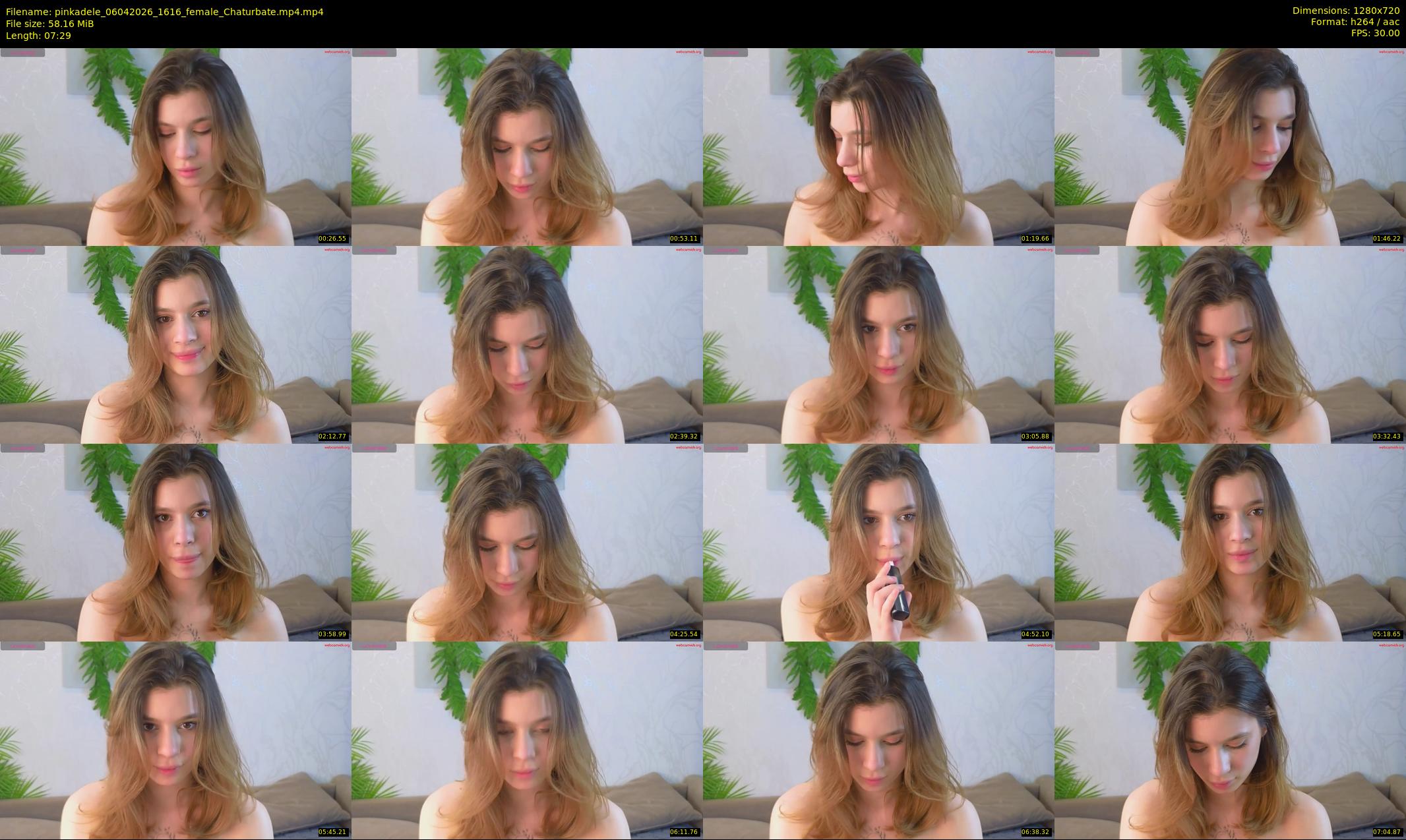 pinkadele — 8 minute Chaturbate female cam show recording, 720p, Apr 6, 2026