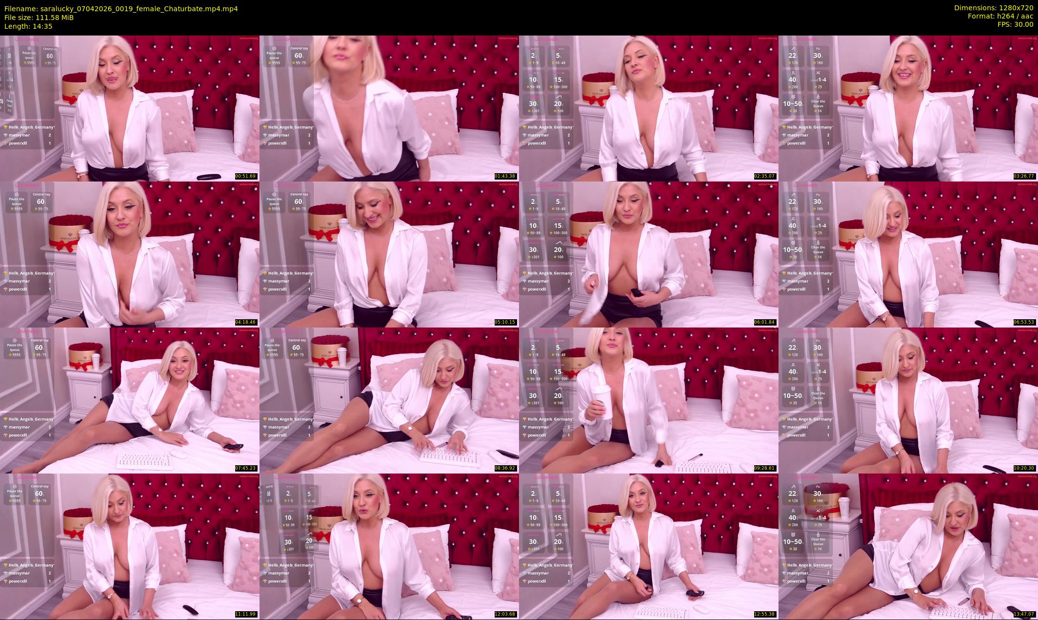 saralucky — 15 minute Chaturbate female cam show recording, 720p, Apr 7, 2026