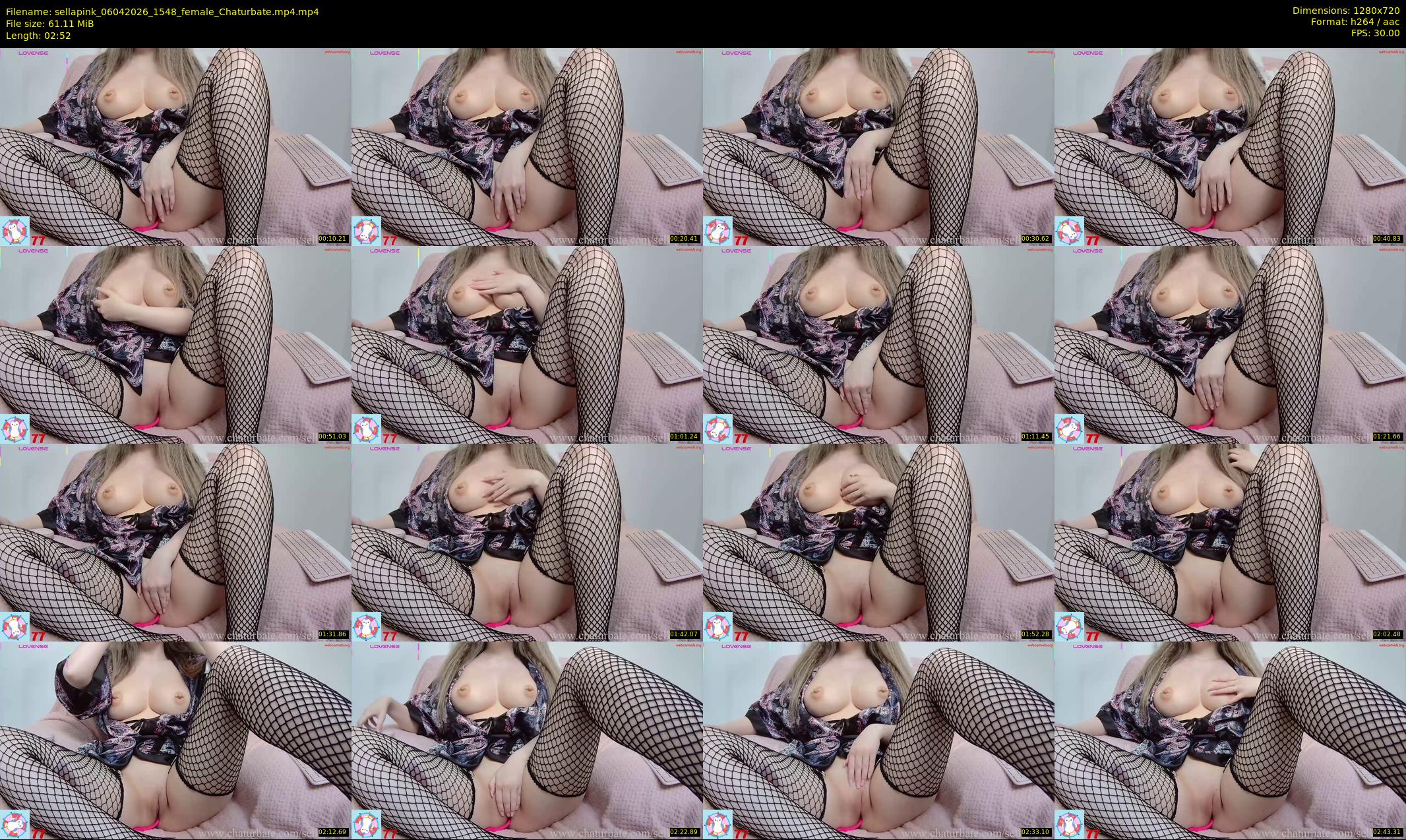 sellapink — 3 minute Chaturbate female cam show recording, 720p, Apr 6, 2026