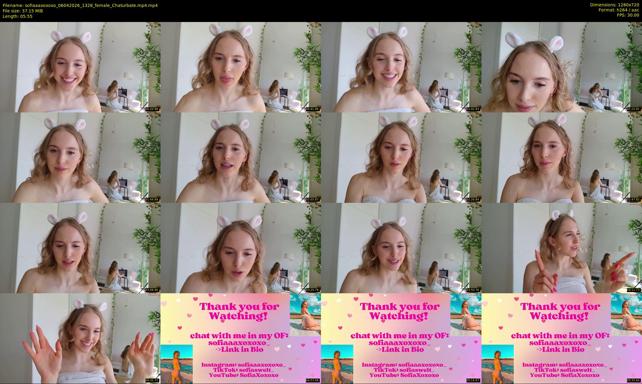sofiaaaxoxoxo — 6 minute Chaturbate female cam show recording, 720p, Apr 6, 2026