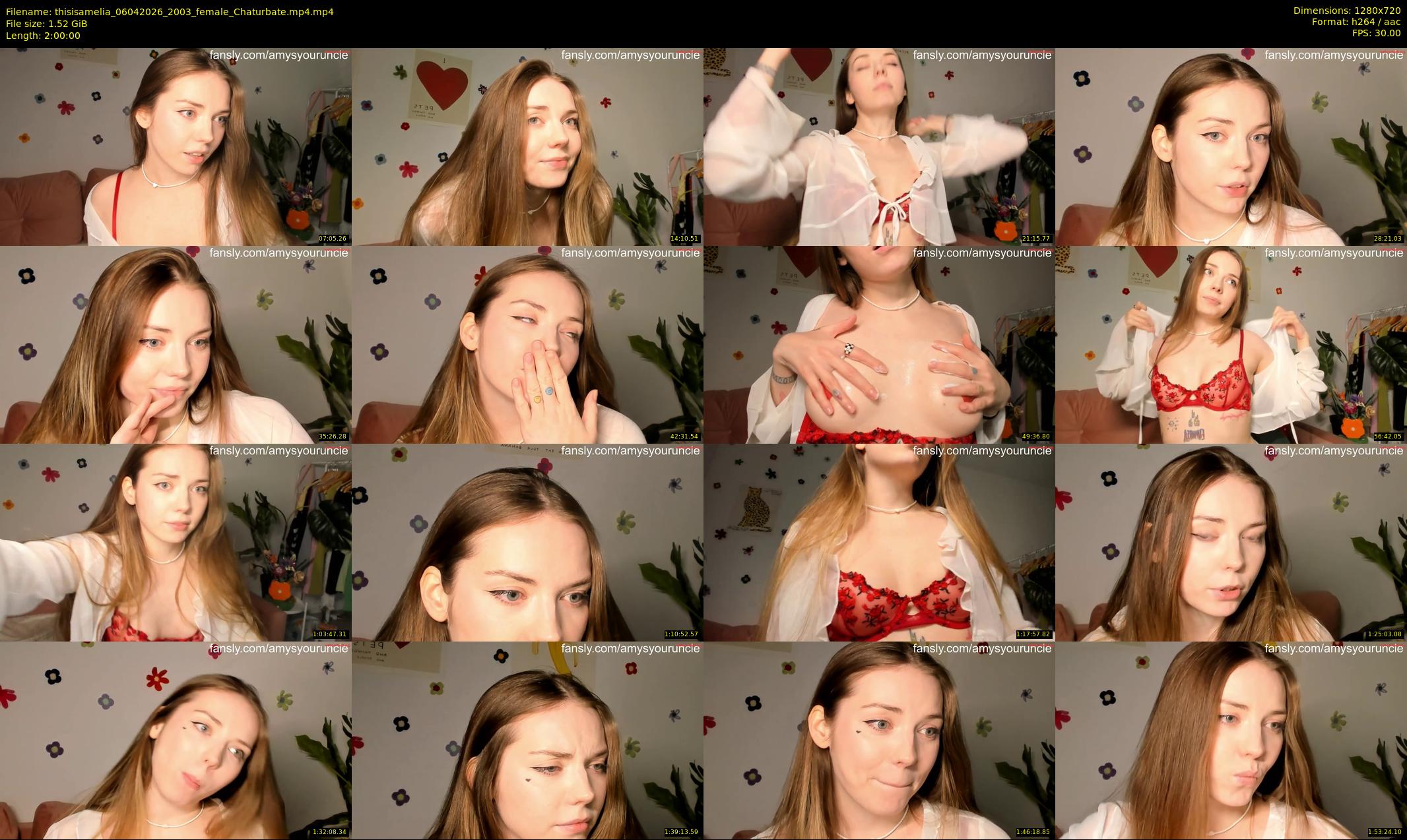 thisisamelia — 120 minute Chaturbate female cam show recording, 720p, Apr 6, 2026
