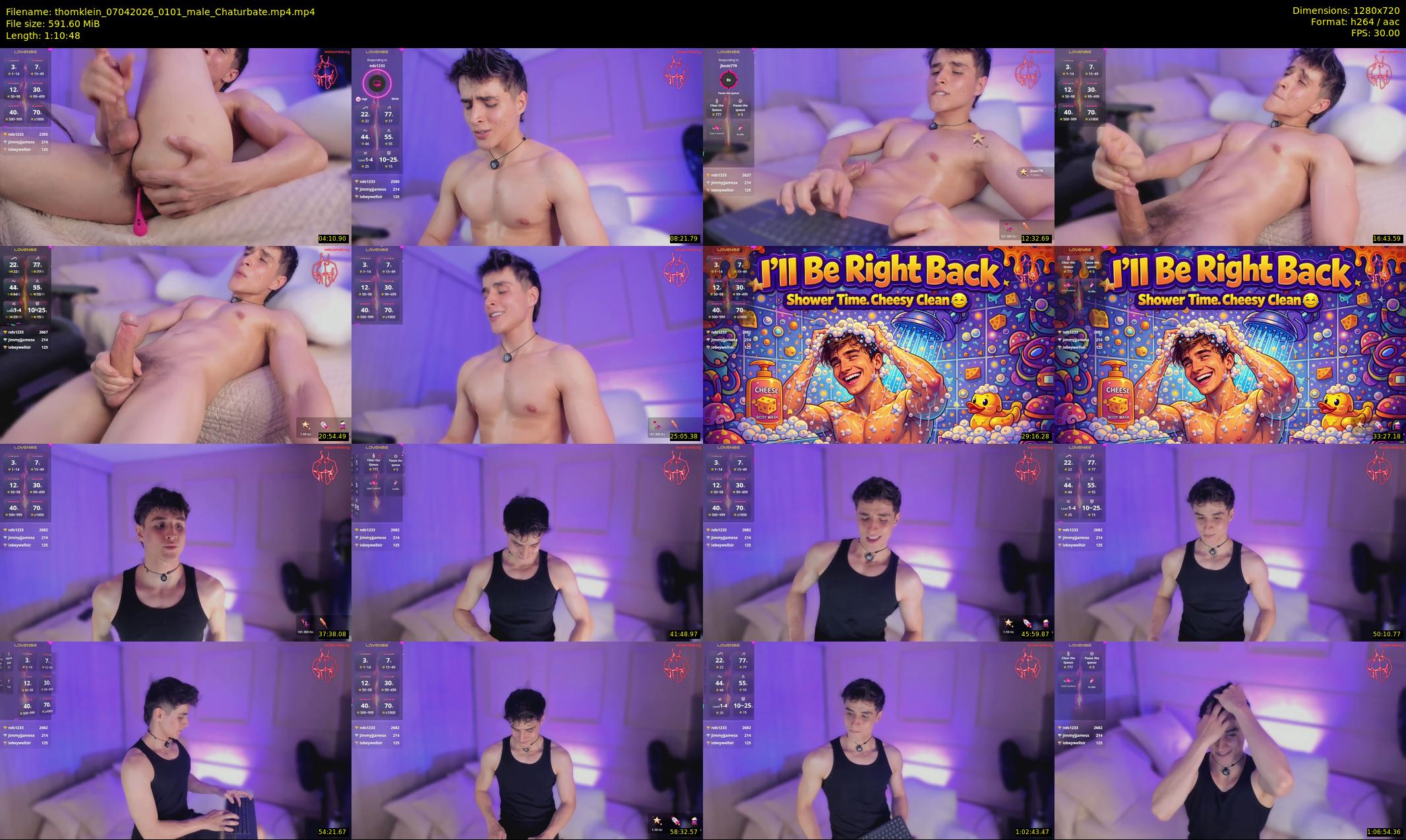 thomklein — 71 minute Chaturbate male cam show recording, 720p, Apr 7, 2026