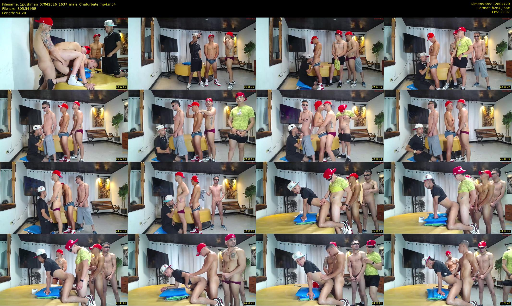 1pushman — 55 minute Chaturbate male cam show recording, 720p, Apr 7, 2026