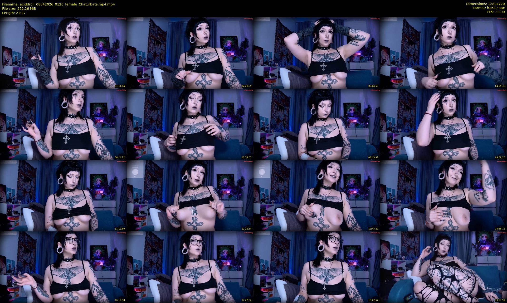 aciddroll — 22 minute Chaturbate female cam show recording, 720p, Apr 8, 2026