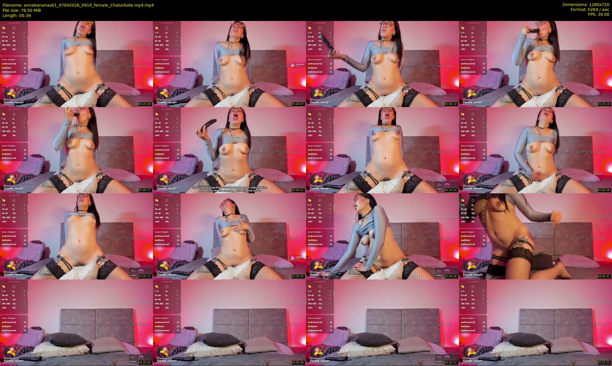annabananas01 — 6 minute Chaturbate female cam show recording, 720p, Apr 7, 2026