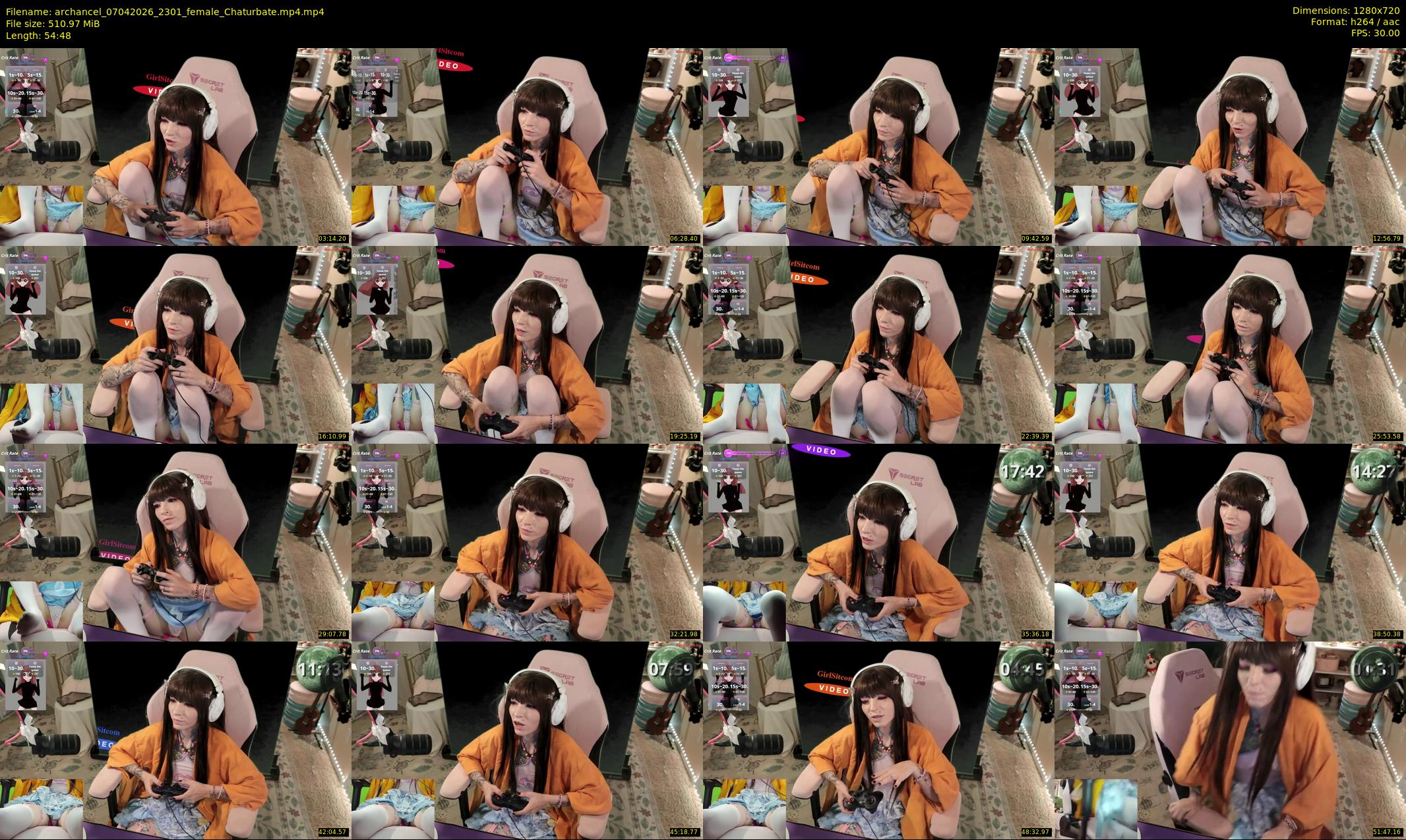 archancel — 55 minute Chaturbate female cam show recording, 720p, Apr 7, 2026