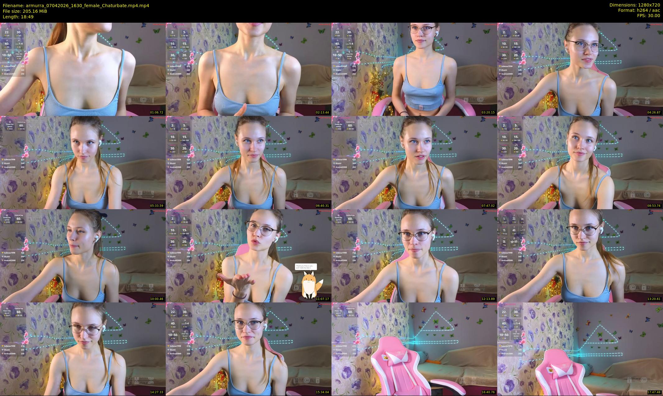 armurra — 19 minute Chaturbate female cam show recording, 720p, Apr 7, 2026