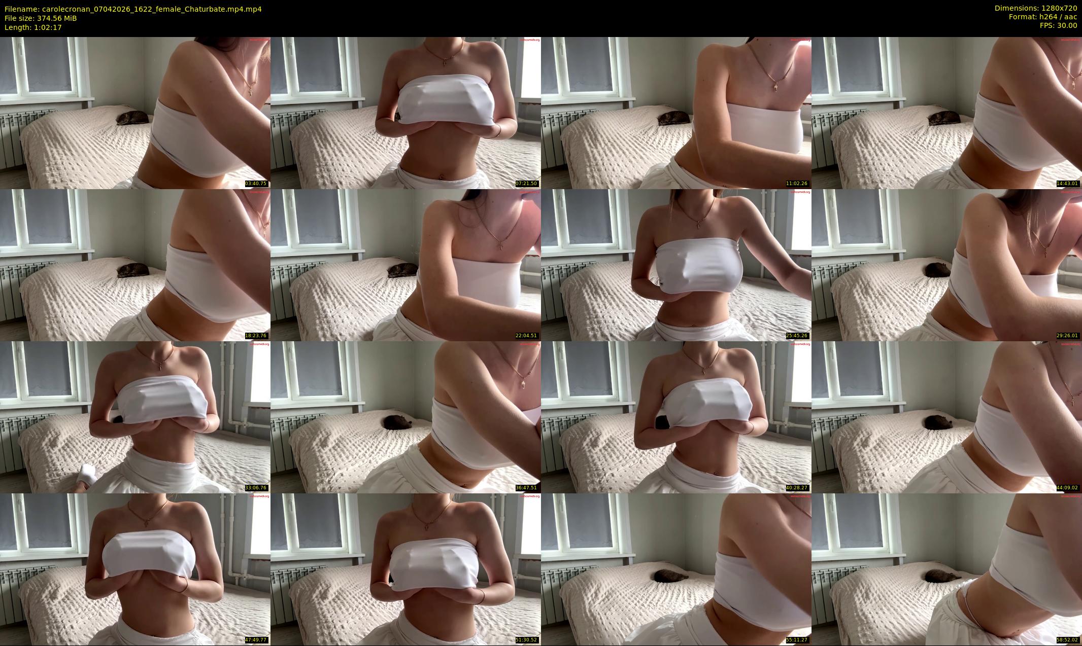 carolecronan — 63 minute Chaturbate female cam show recording, 720p, Apr 7, 2026