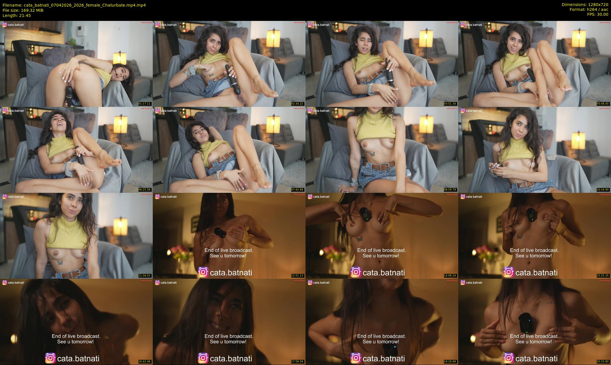 cata_batnati — 22 minute Chaturbate female cam show recording, 720p, Apr 7, 2026