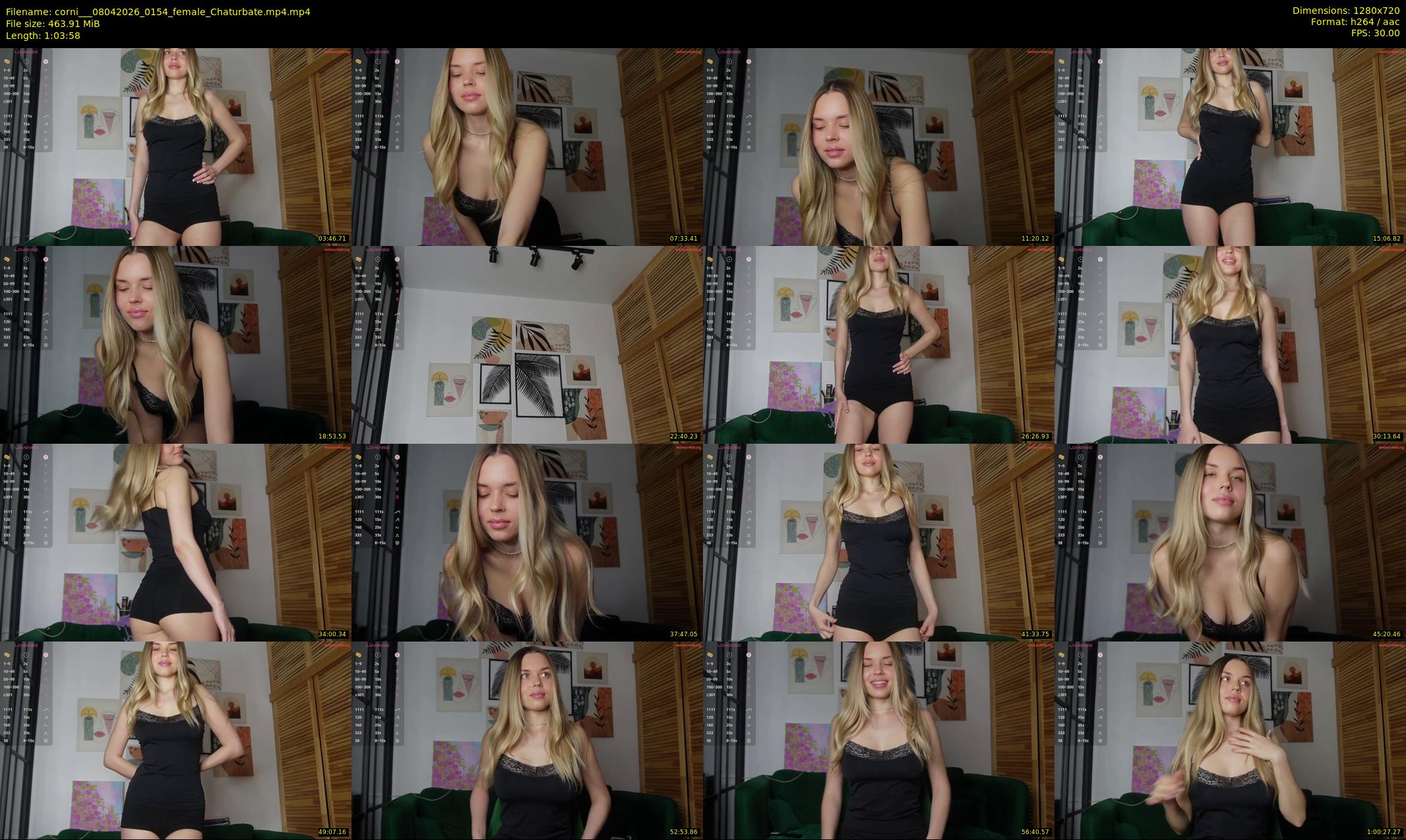 corni__ — 64 minute Chaturbate female cam show recording, 720p, Apr 8, 2026