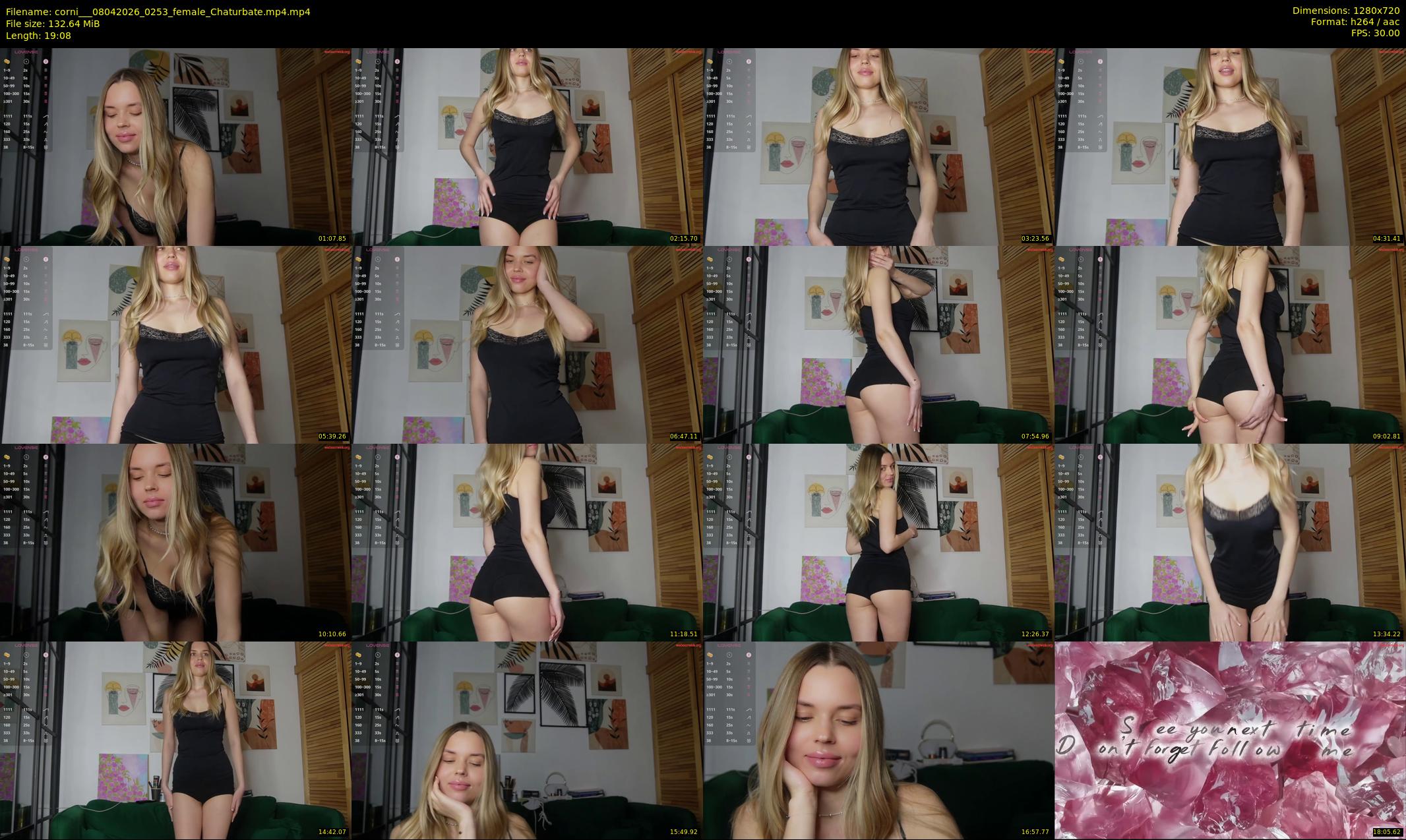 corni__ — 20 minute Chaturbate female cam show recording, 720p, Apr 8, 2026