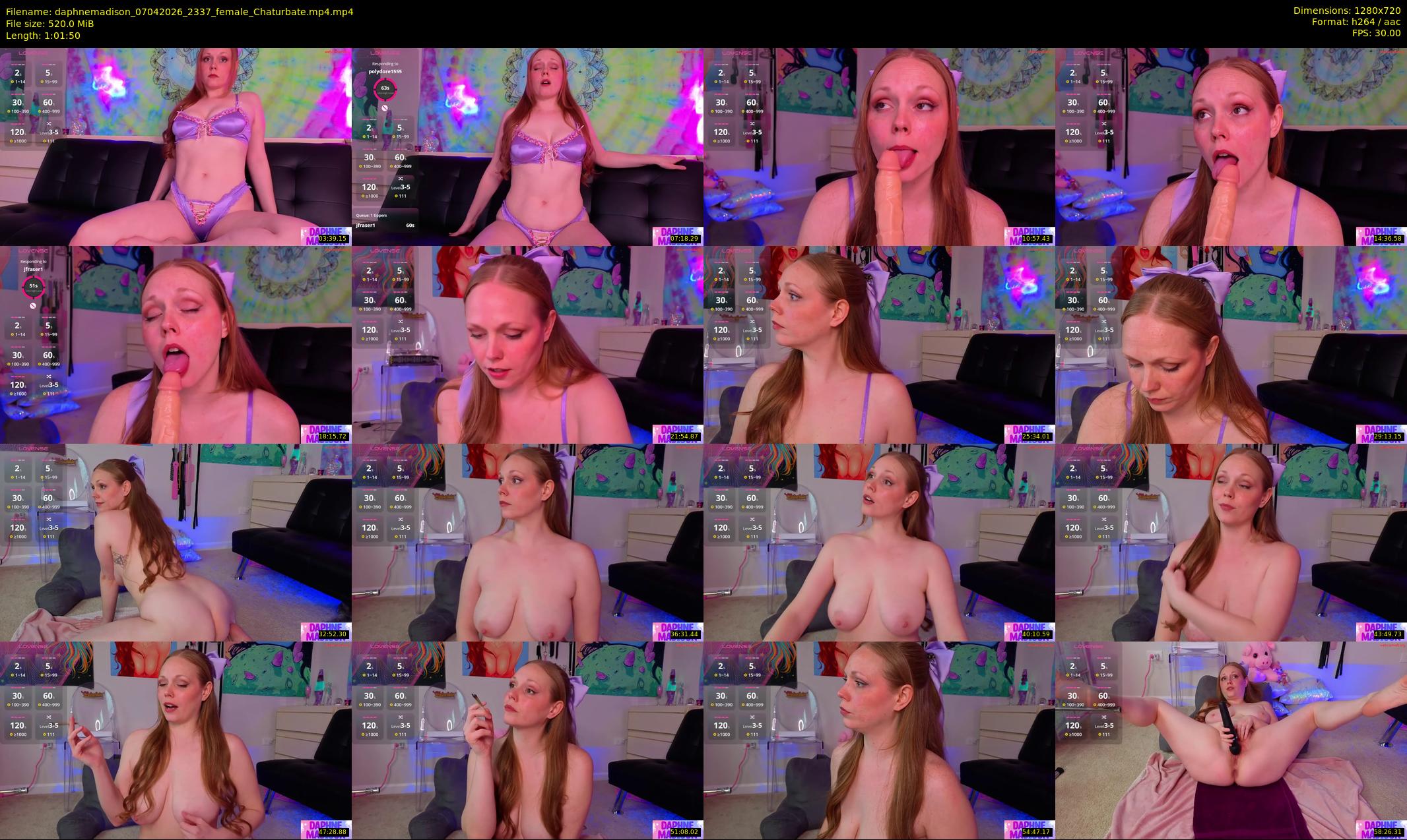 daphnemadison — 62 minute Chaturbate couple cam show recording, 720p, Apr 7, 2026